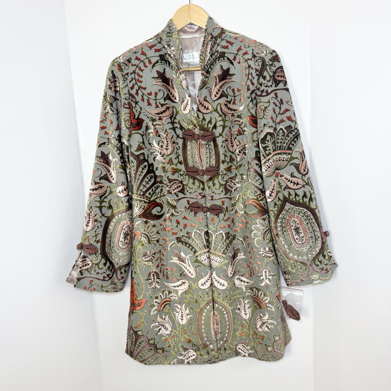 Soft Surroundings Florentine Kimono Jacket S Velvet Burnout Tapestry Boho