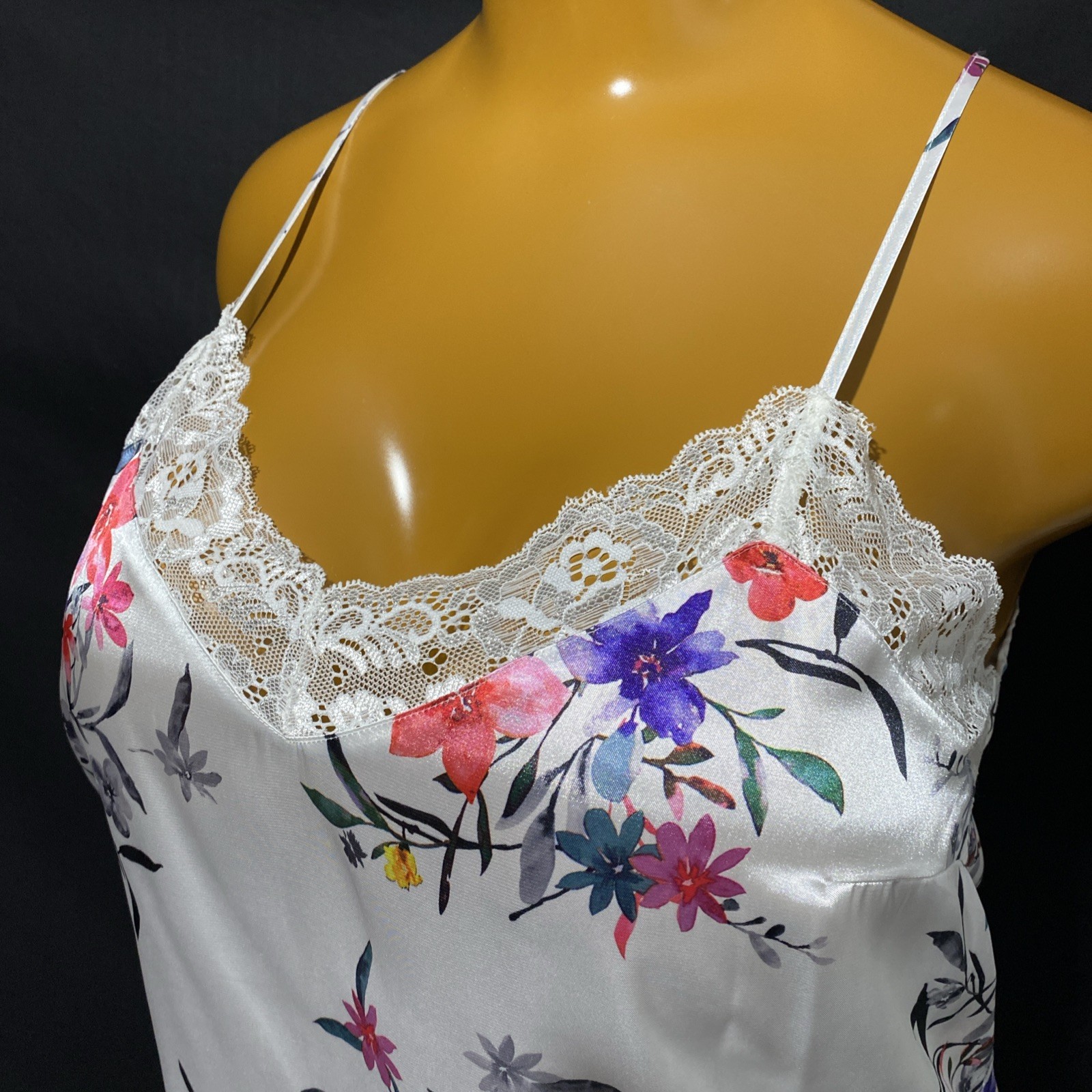 Debenhams Bonita Cami & Short Set, Floral Print Liquid Satin, UK 16, New