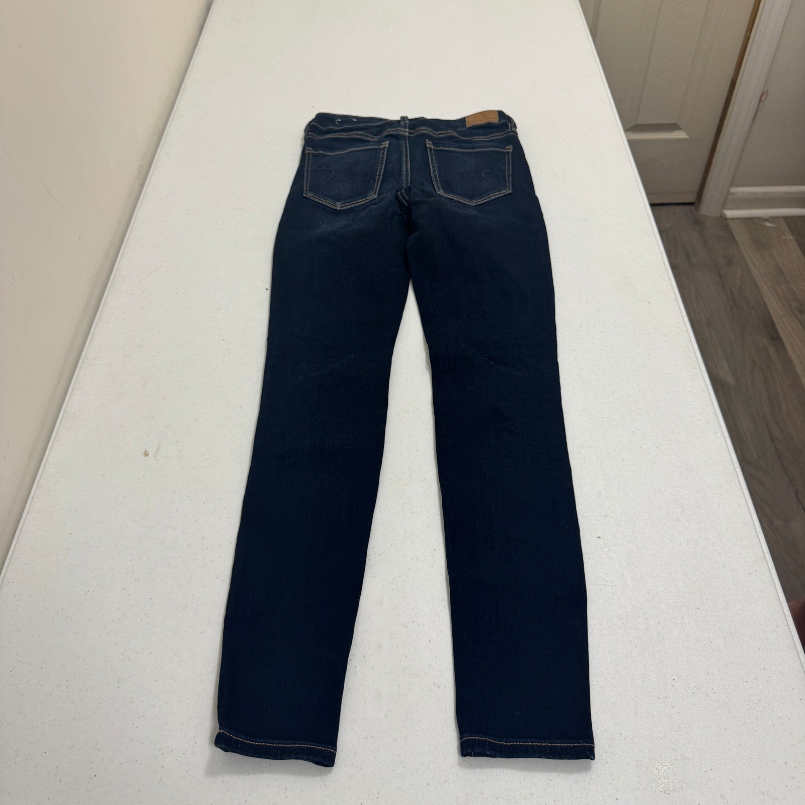 American Eagle Next Level Stretch Jeggings Dark Wash Skinny Jeans 2 Long 5781