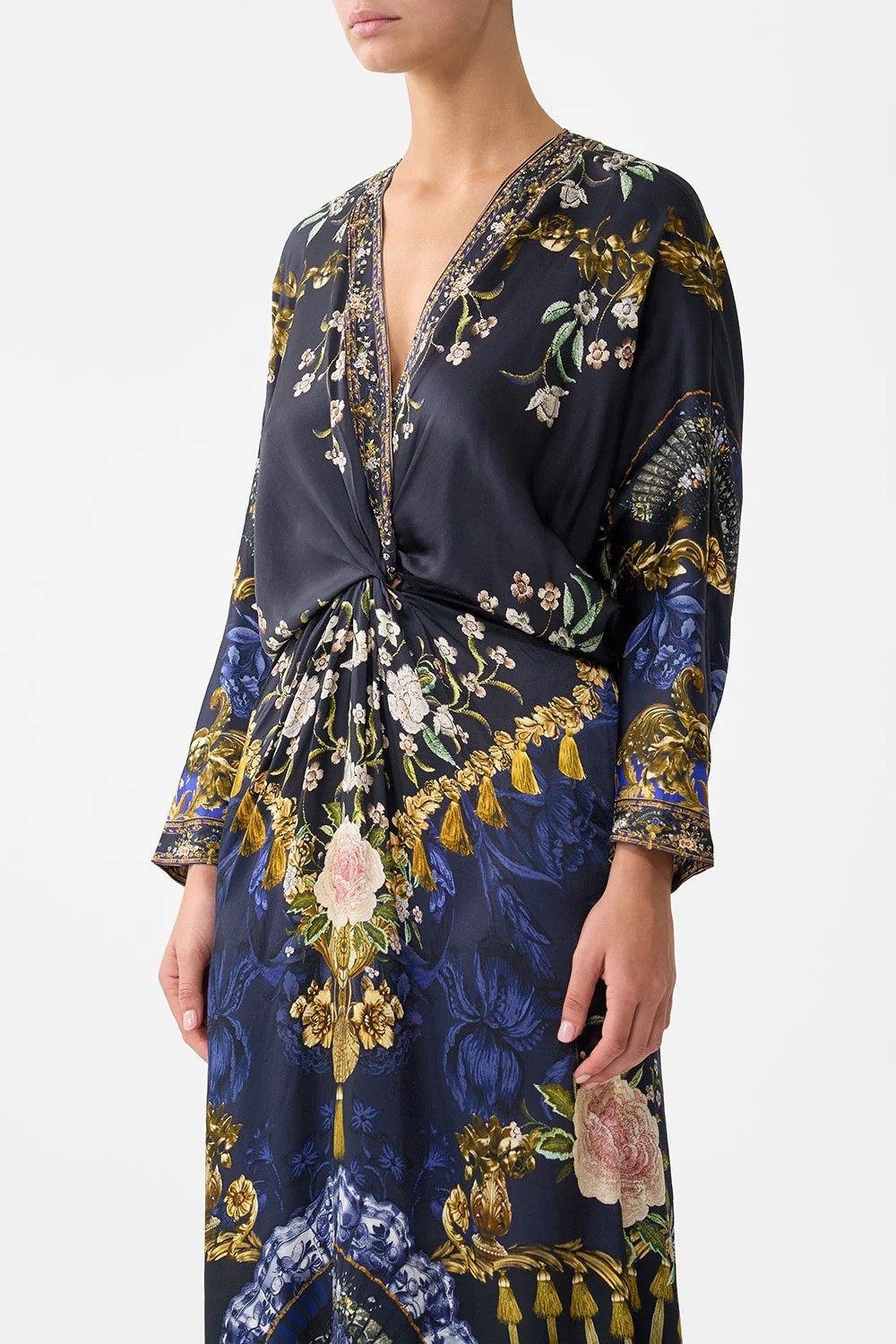 Camilla Notes From The Blue Room Twist Front Batwing Dress Size S