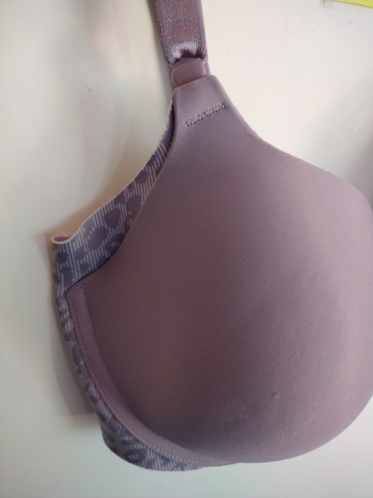 Warners Bra 36D MAUVE Full Coverage RB5781A No Side Effects Convertible Straps