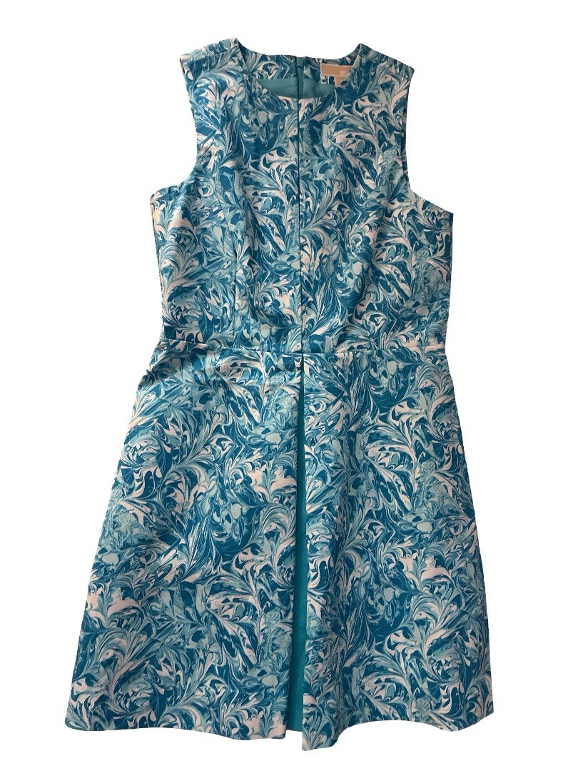 Michael Kors Turquoise And White Dress