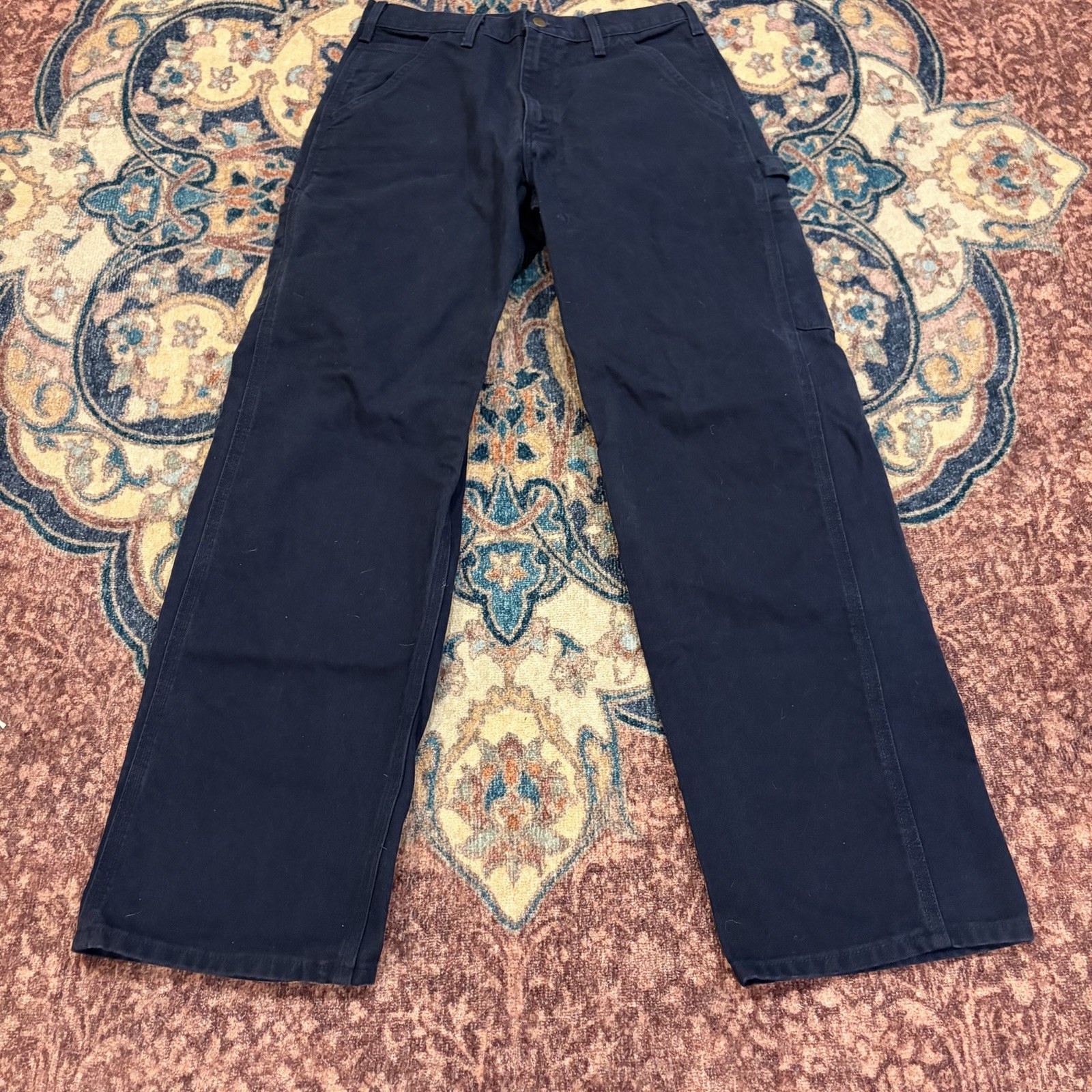 Carhartt B11 MDT Carpenter Work Pants 31×30 Navy Blue Canvas Workwear