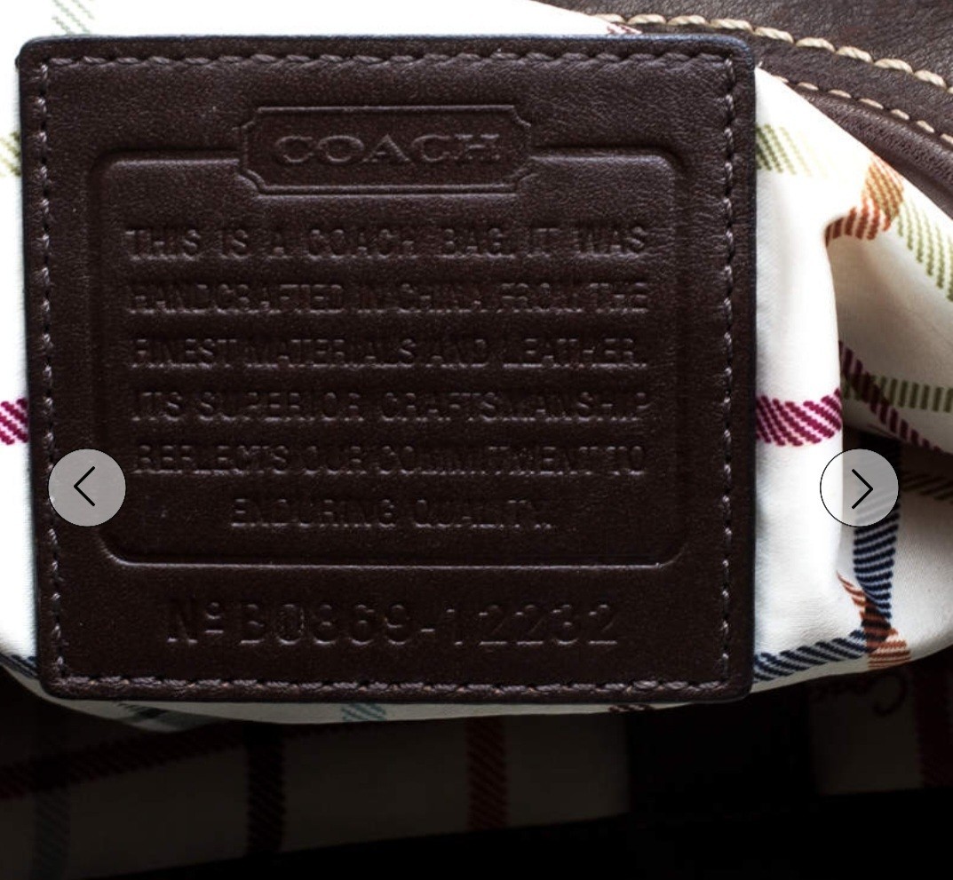 Coach Signature Leather Ergo Hobo Purse Pleated Satchel