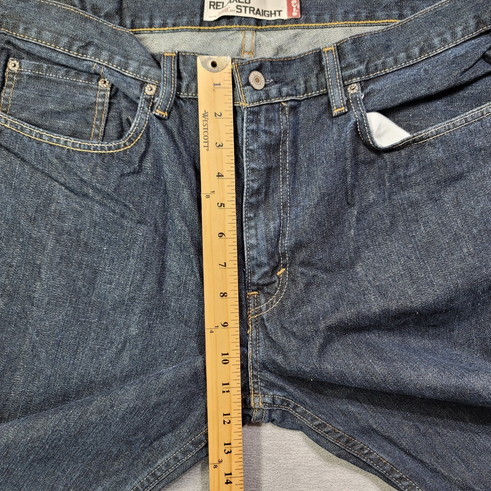 Levis 559 Jeans Mens 38×34 Blue Relaxed Straight Leg Denim Vintage Casual