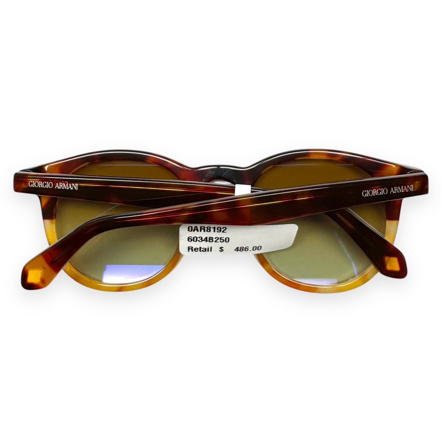 Giorgio Armani Sunglasses AR 8192 6034/B2 Polished Red Brown Honey Havana w/case