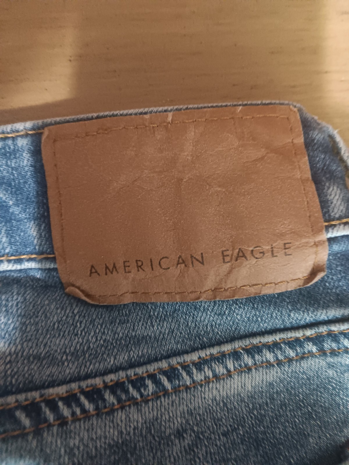 American Eagle AirFlex Jeans Mens 30×32 Distressed Ripped Blue Denim Stretch