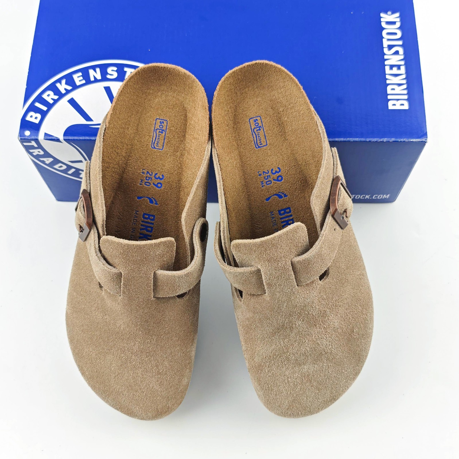 Birkenstock Boston Suede Clog Taupe Narrow/Wide Women’s and Men’s Shoes