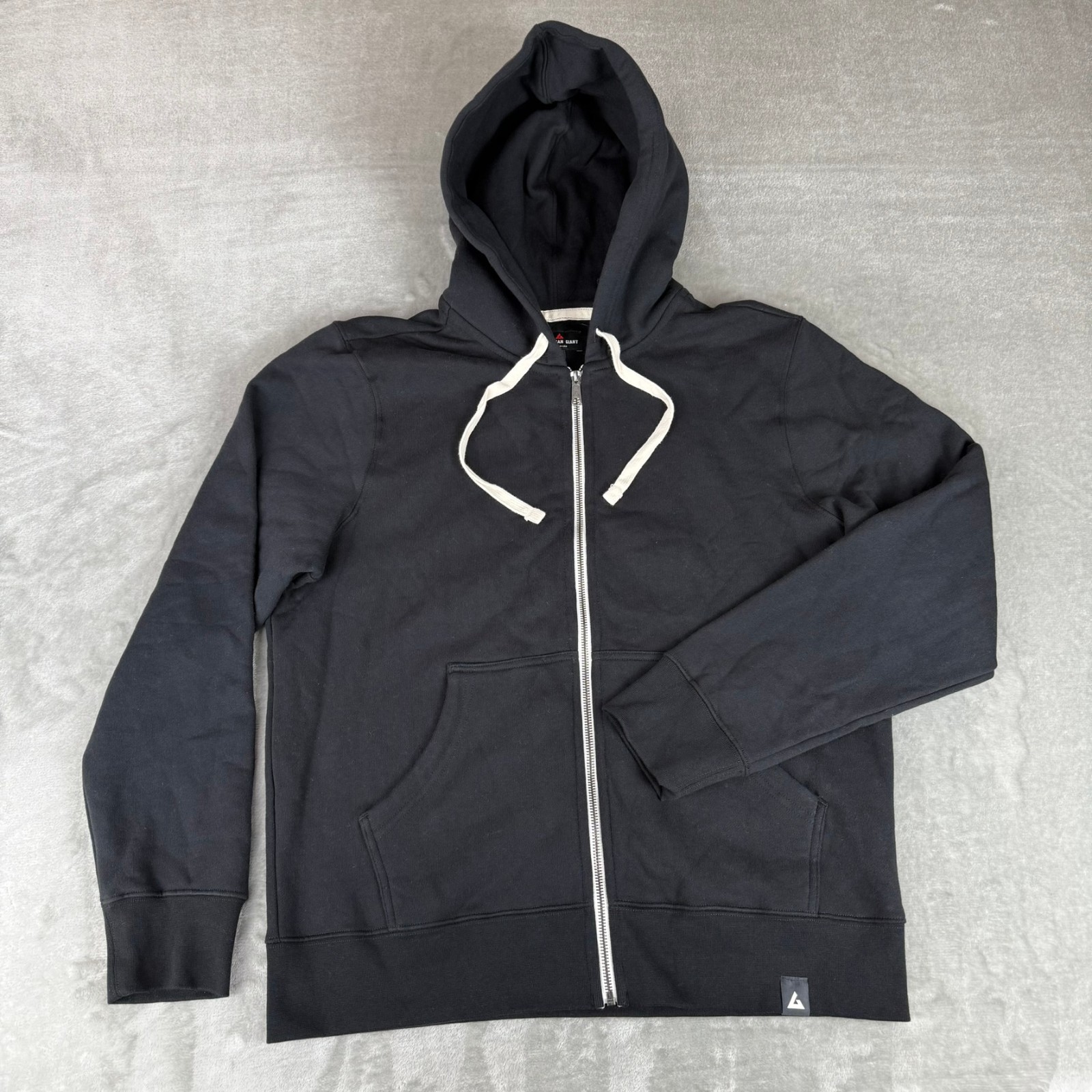 American Giant Midweight Full Zip Hoodie Mens Large Black Fleece $135 USA NWOT
