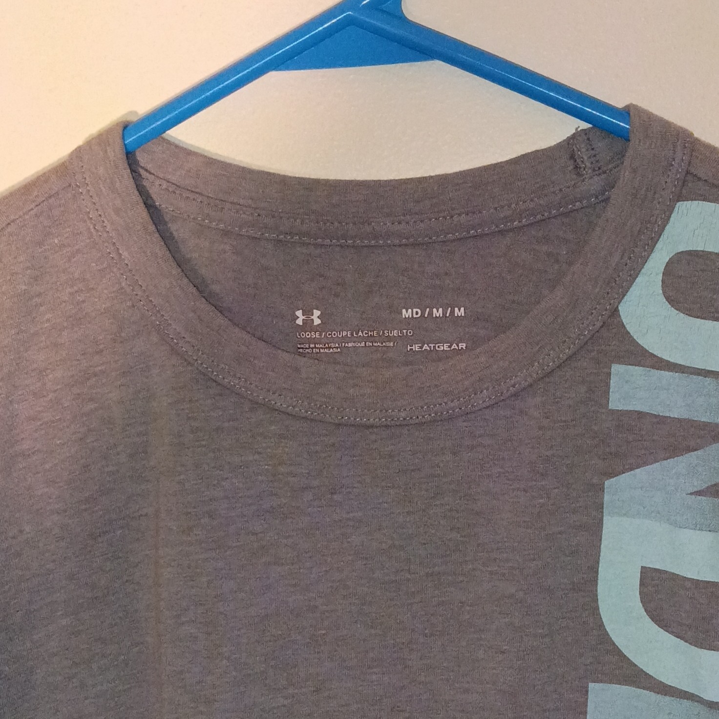 Under Armour HeatGear Men’s Tank Sleeveless Crew Neck Loose Lightweight Gray M