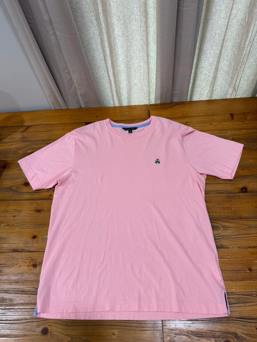 Brooks Brothers Supima Cotton Pink T-Shirt Men’s Medium Logo Tee