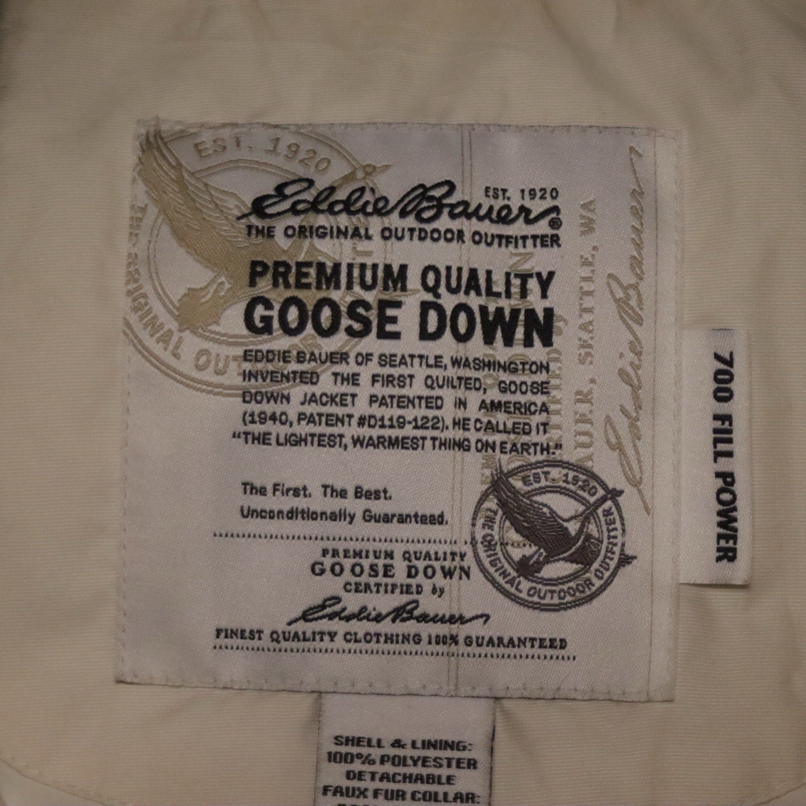 Eddie Bauer Premium Goose Down Puffer Vest Faux Fur Collar Women’s 3X
