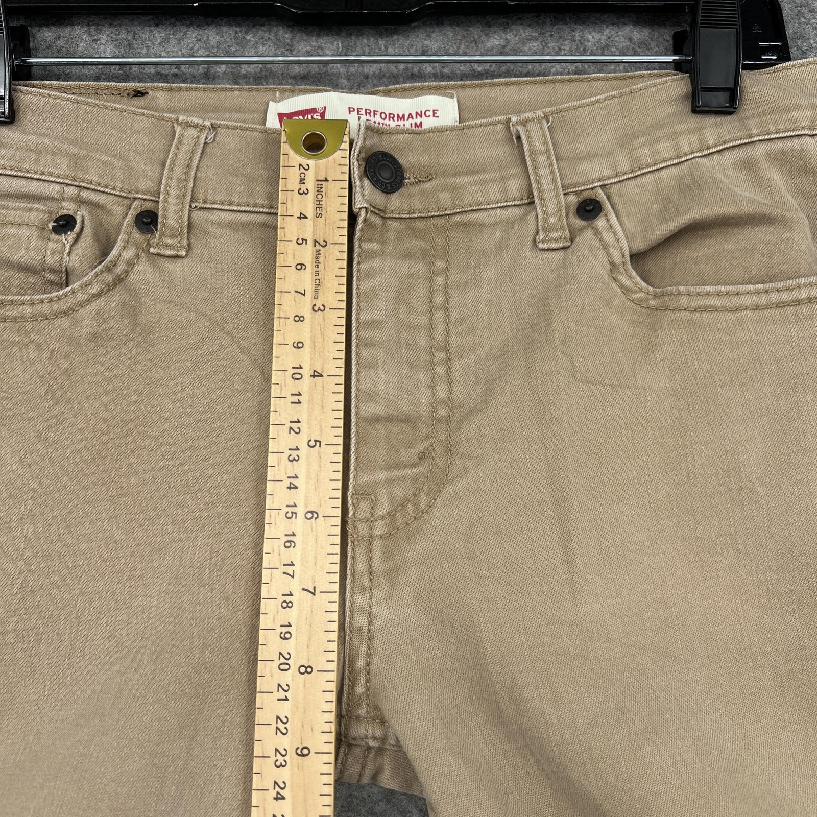 Levis 511 Slim Jeans Youth 18 Reg 29×29 Beige Tapered Performance Stretch Denim