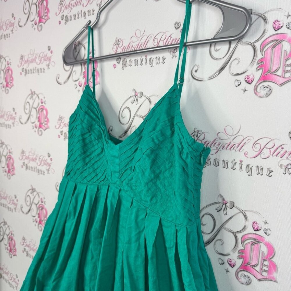 Calvin Klein dress pleated bustier style tank mini dress Teal Casual Dress