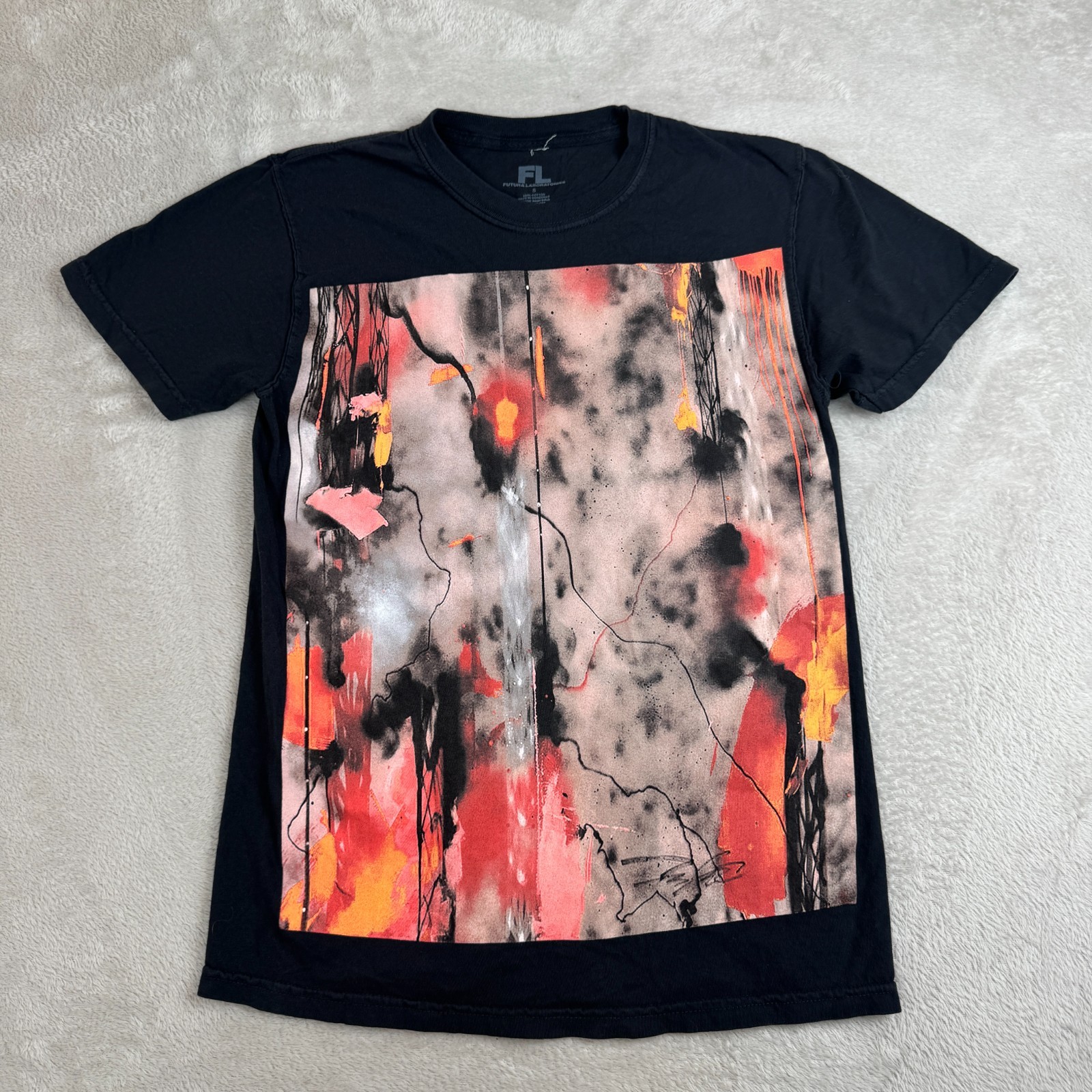 Futura Laboratories Masterclass Shirt Mens S Black Preowned Artsy Graphic Tee