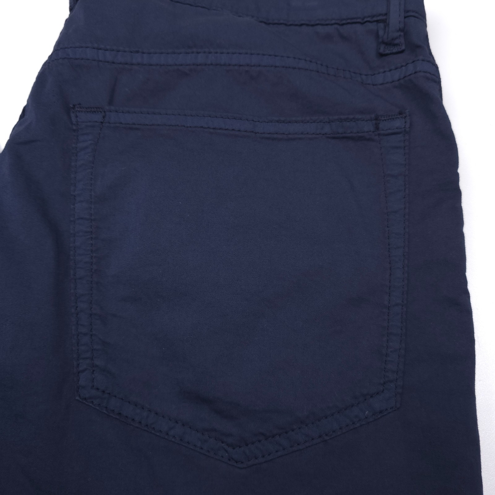 Maurizio Baldassari 5-Pocket Pants Mens Italy 52 Slim Blue Night Cotton & Silk