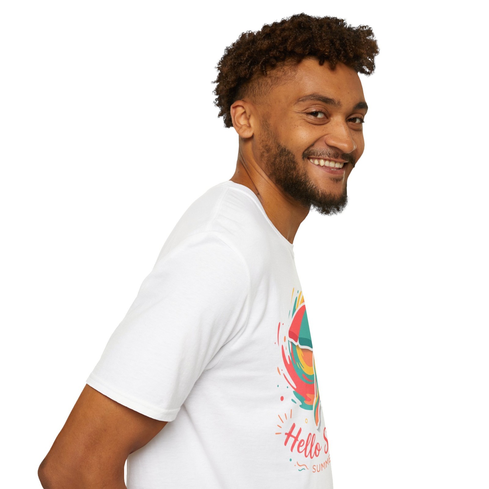 Hello Sunshine beach umbrella T-Shirt | Summer vibes, colorful umbrella design