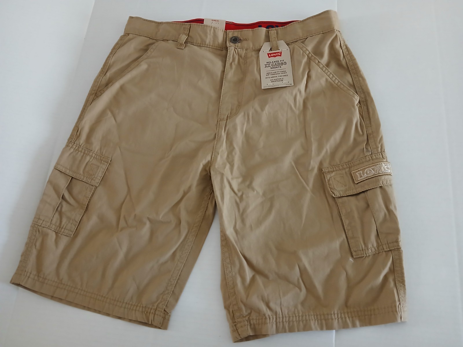 LEVIS Boys Relaxed Fit 100% Cotton Cargo SHORTS Size 8 Reg W 24