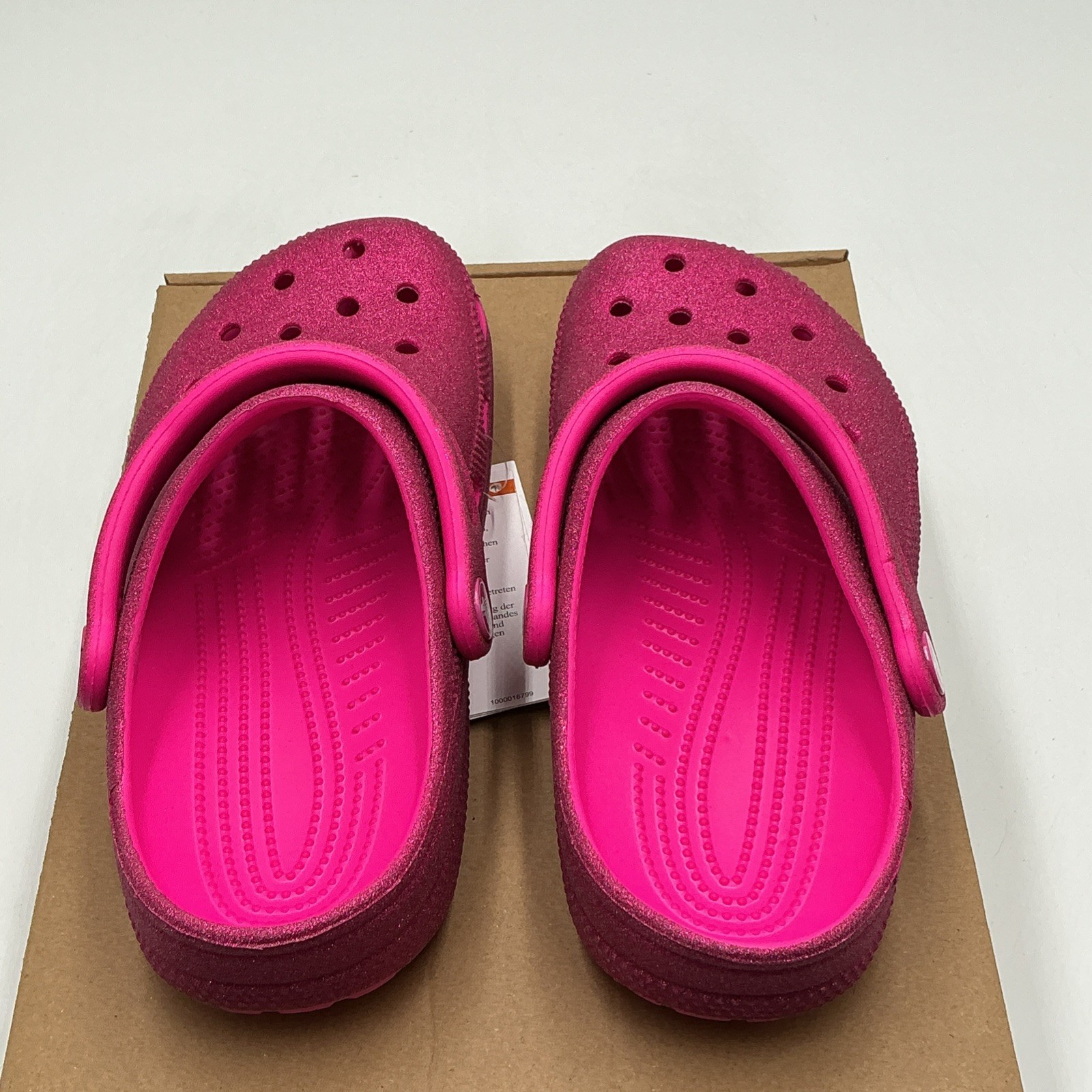 Crocs Classic Clogs Unisex US M4/W6 M Pink Glitter Comfort Casual Shoes Eby3705