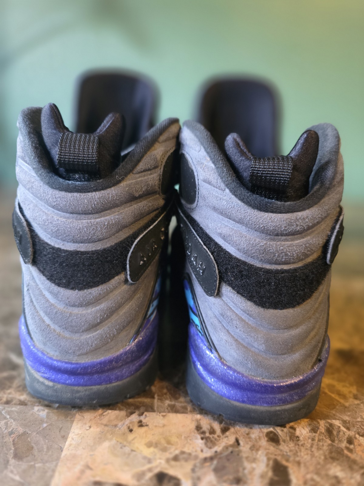 Size 12- Jordan 8 Retro Aqua 2015 Pre-owned