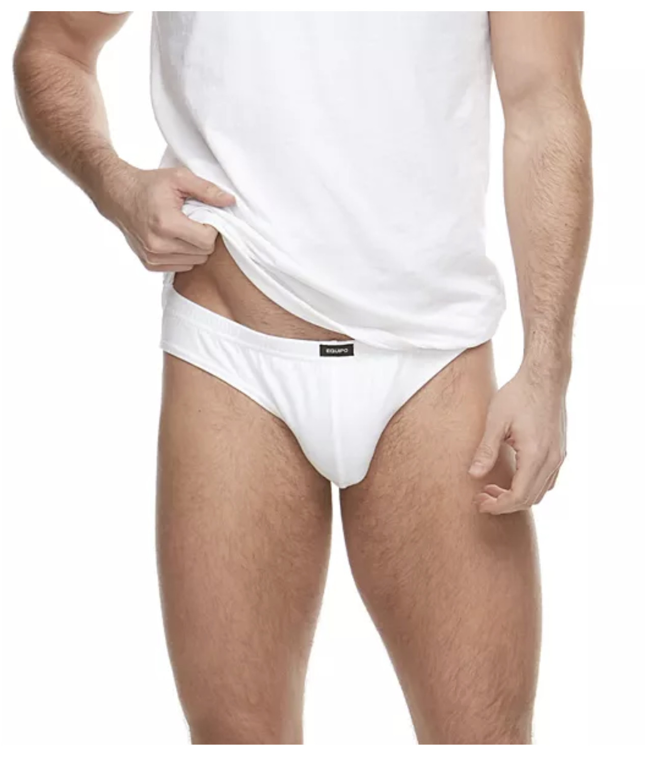 Men’s Equipo 5-Pack Bikini Briefs (White Color) No Fly Premium Cotton Underwear