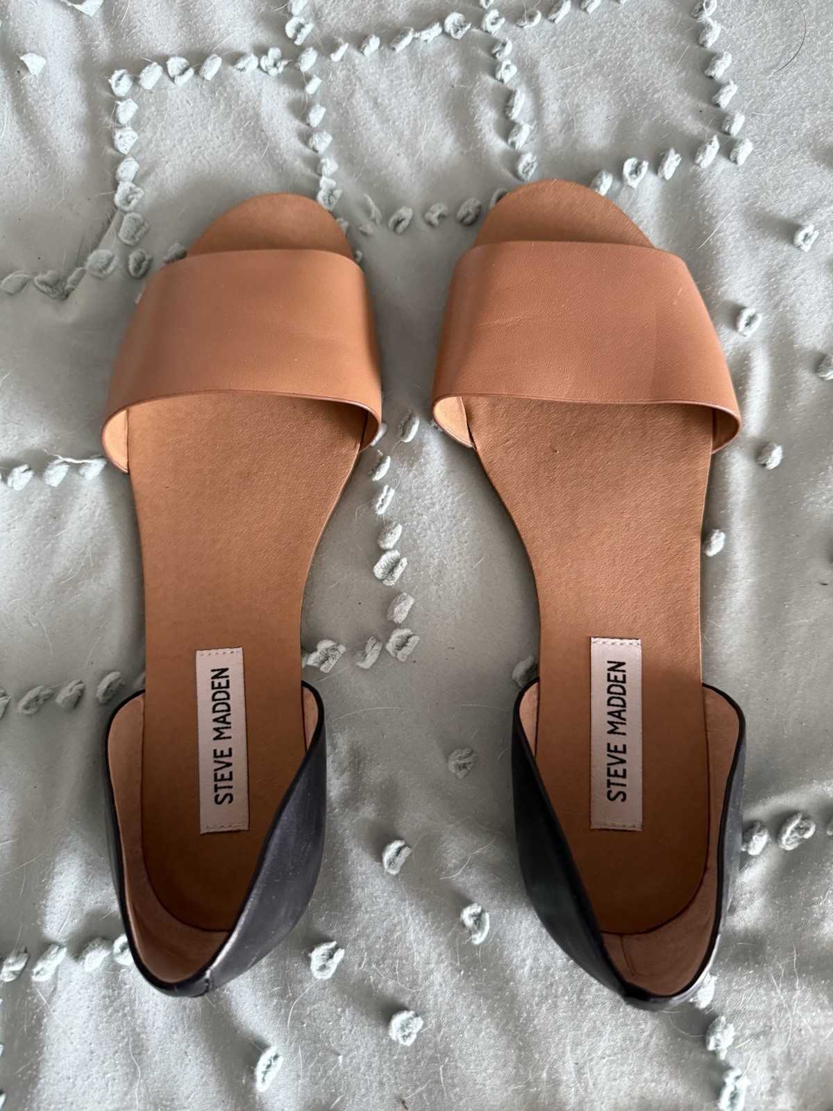 Steve Madden Shoes | Steve Madden Sidestep Women Flats : Black/Tan | Size 9.5