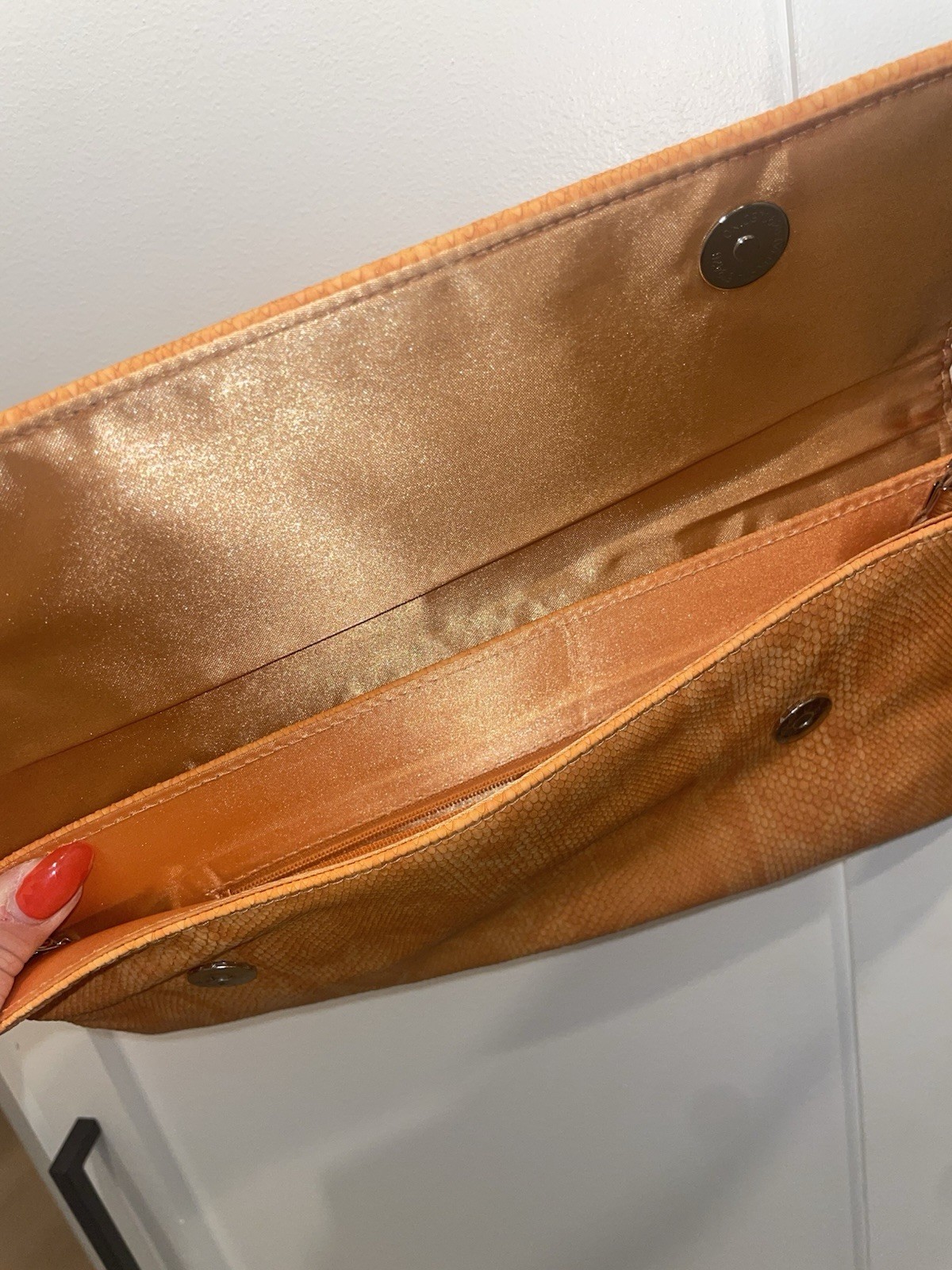 Summery Orange Soft Pastel Orange Clutch Purse