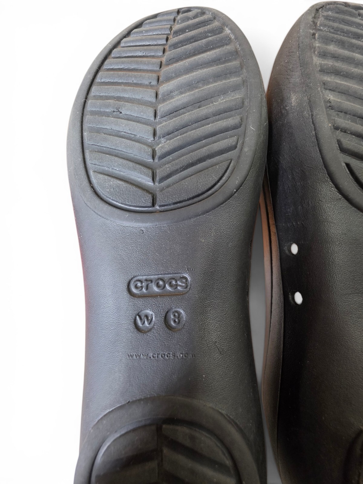 Crocs Kadee Flats Slip On Waterproof Shoes Women Size 8 Solid Black Ballet Flats