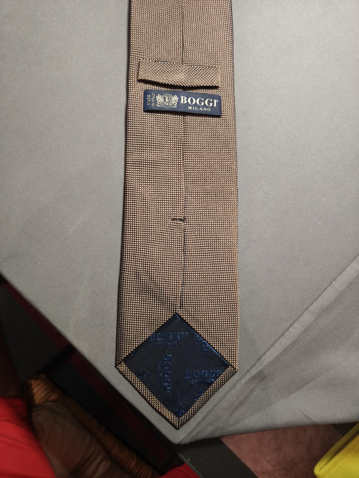 Boggi Milano – Solid Color Silk Jacquard Tie Made in Italy