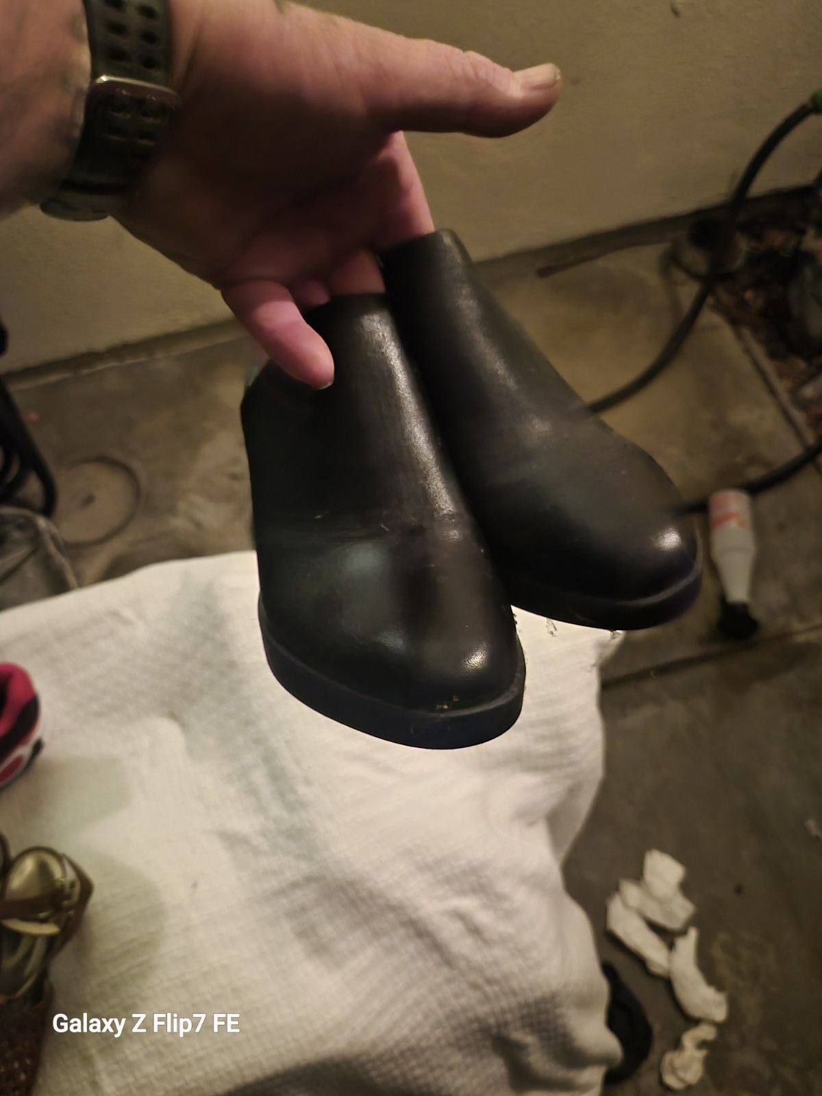 EILEEN FISHER Black Leather Slip-On Mule Block Heel Round Toe Women’s 6