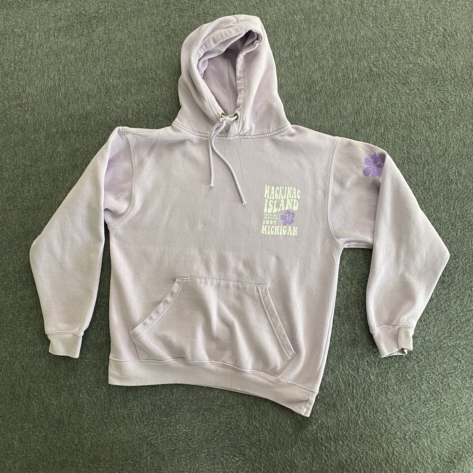 Pacific & Co Hoodie Womens Size Small Light Purple Mackinac Island Michigan