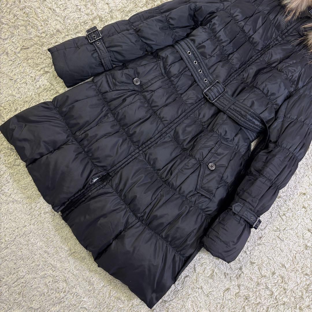 Burberry London Blue Label Check Pattern Down Coat