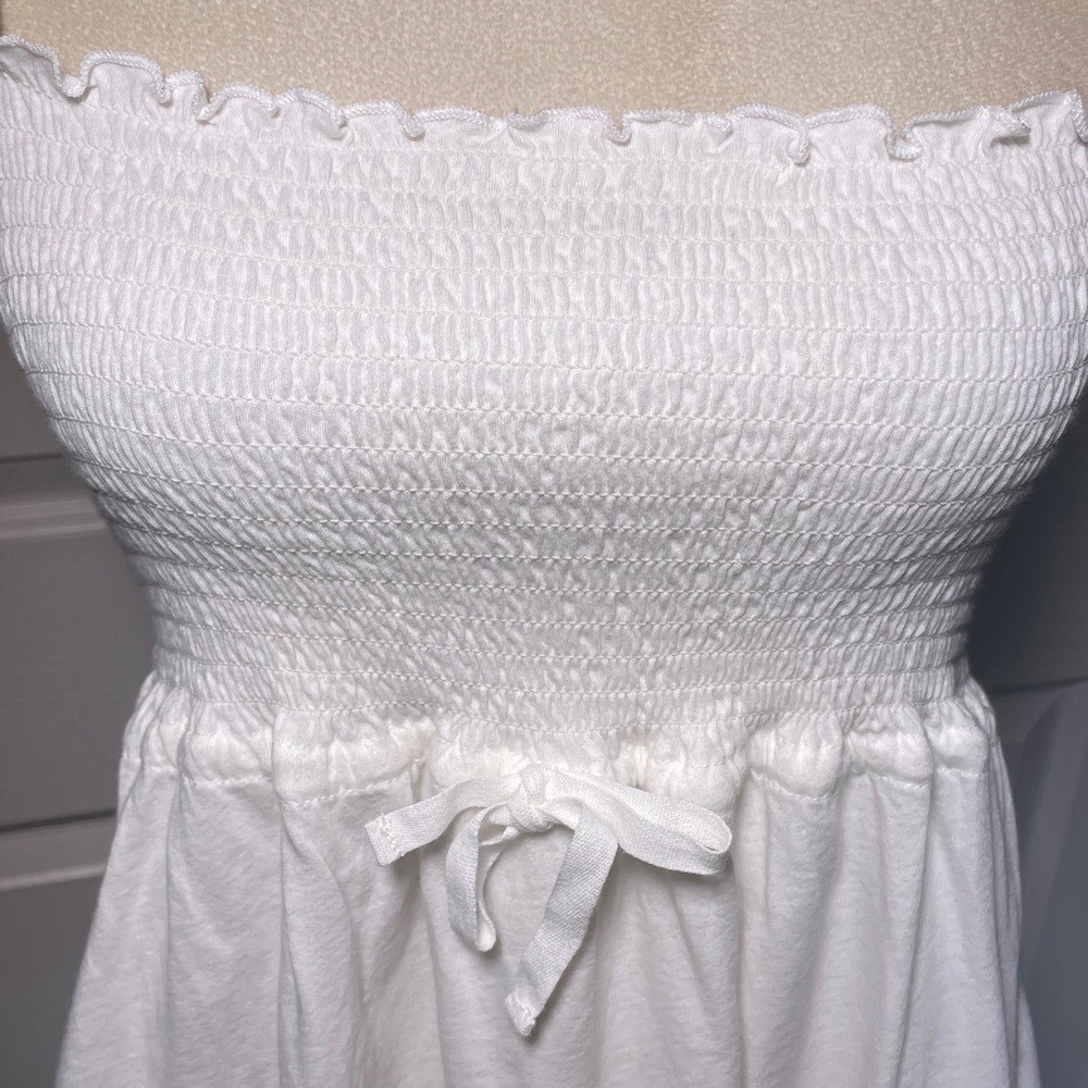 NWT Vintage GAP White Smocked Camisole Tank with Yellow Embroidery Size Large