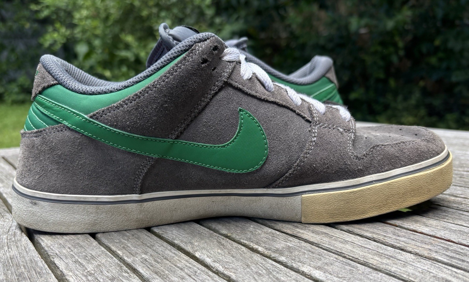 Nike Dunk Low 6.0 LR Grey Green 487925-031 Mens 11.5 Rare Skate Shoes Cushion