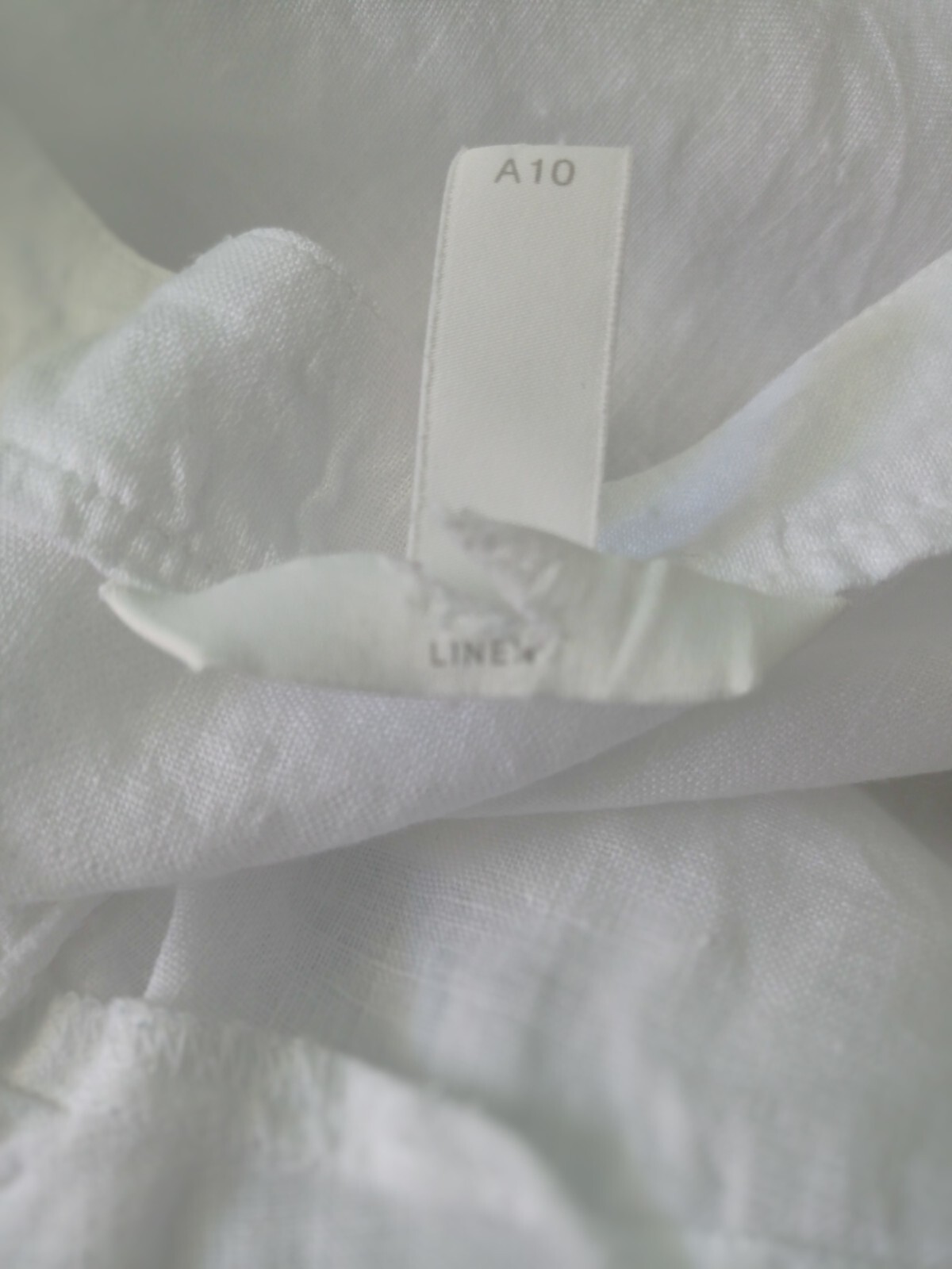 H&M Women’s White 100% Linen Wrap Blouse | Short Sleeve Size US 8
