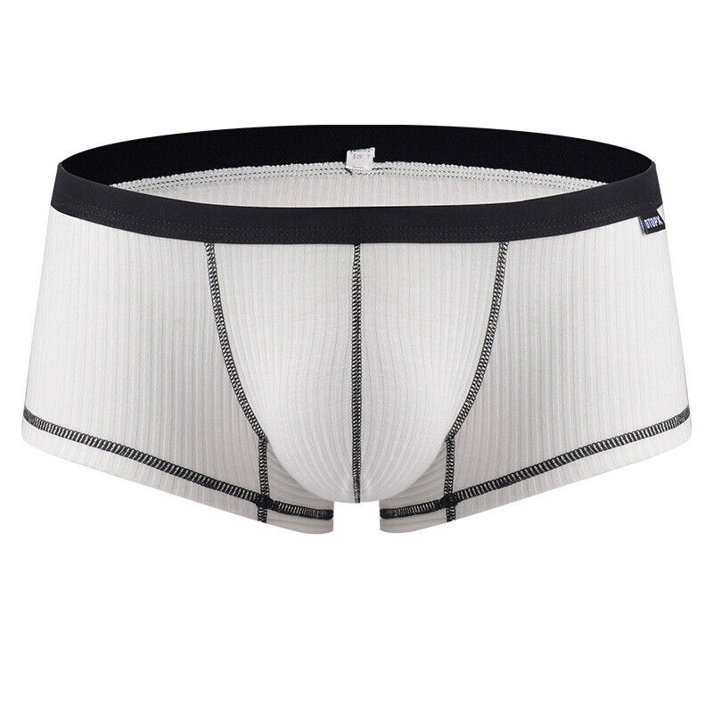 Men’s Sexy Underwear Low waist Briefs U Pouch Boxers Striped Shorts Underpants