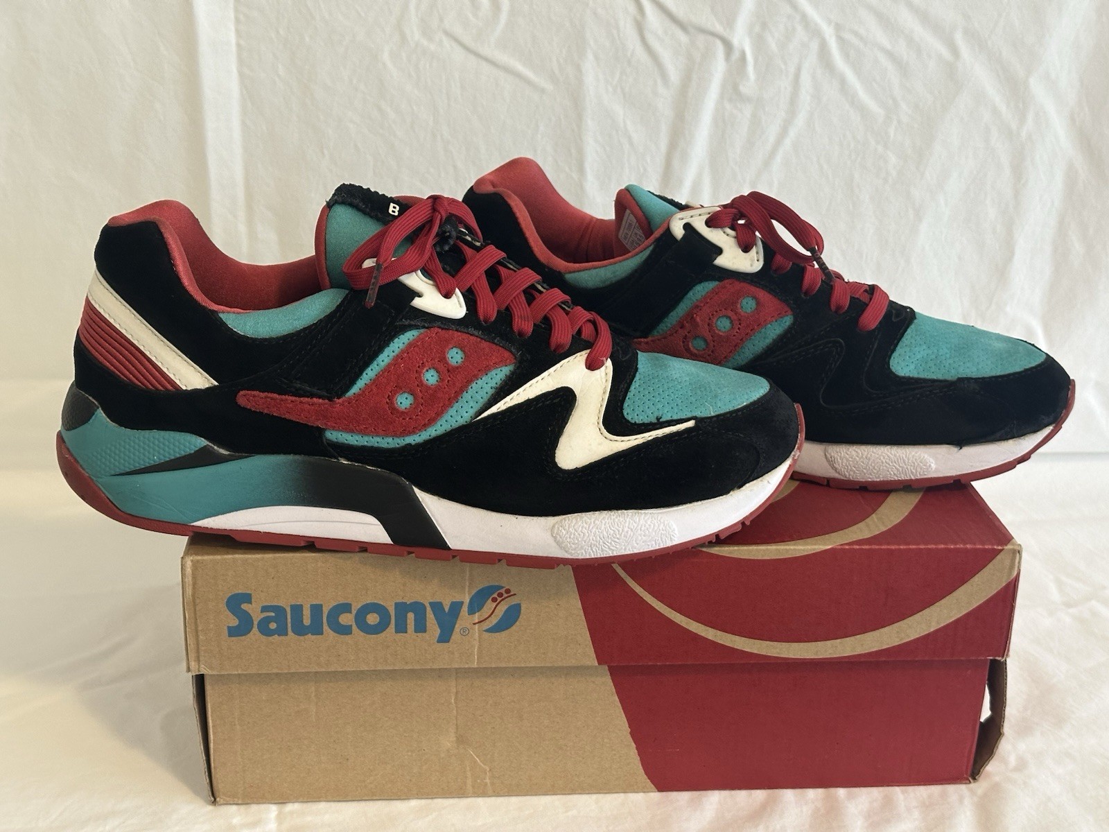 Saucony Bait Grid 9000 Viridian Burner Sz 10.5 70098-1