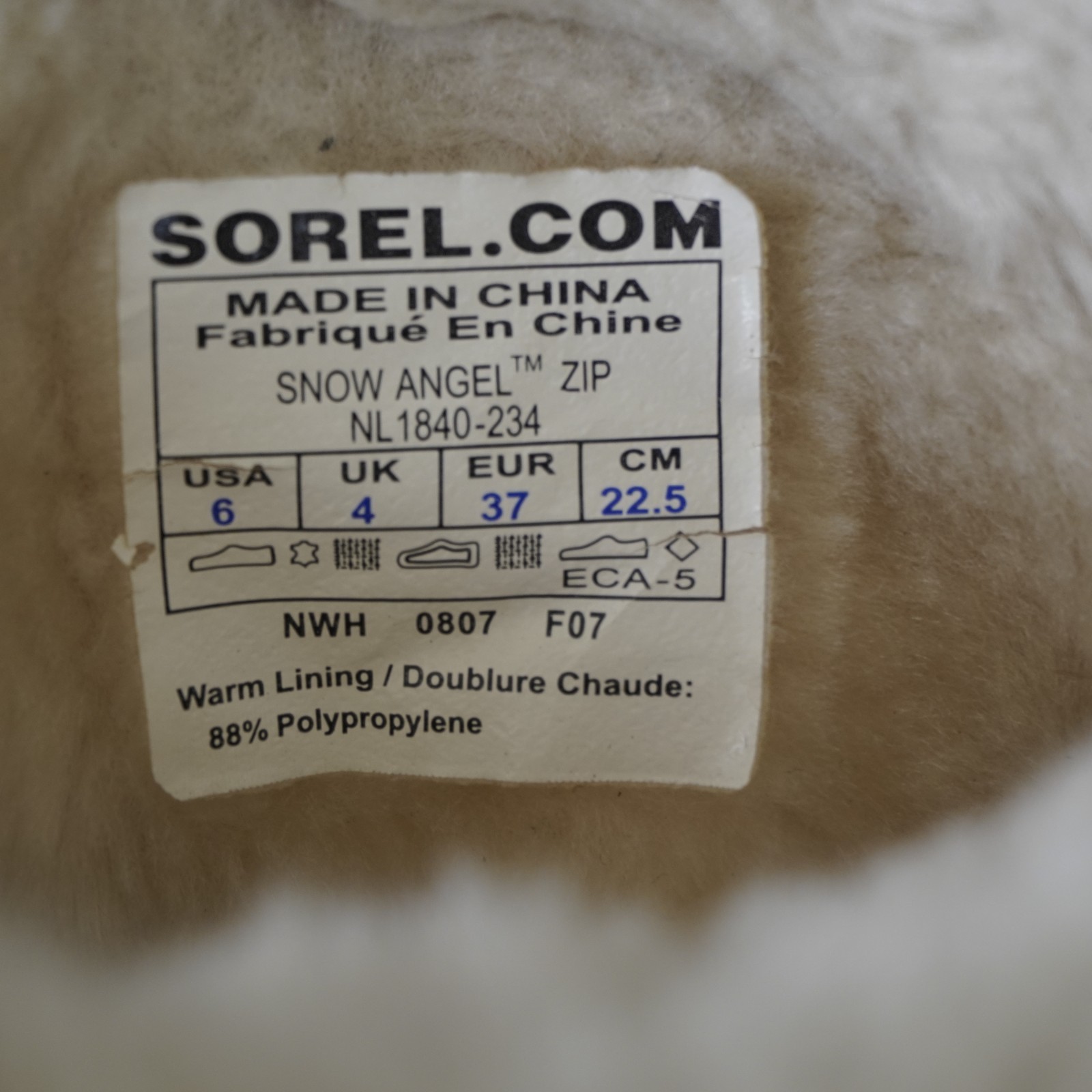 SOREL Snow Angel Zip Winter Boots Womens 6 Suede Waterproof Fur Insulated Brown