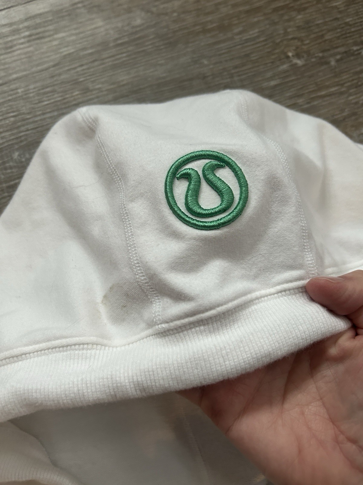 Womens Lululemon Flashback Tunic Tank Hoodie White Logo Size 10 Sleeveless
