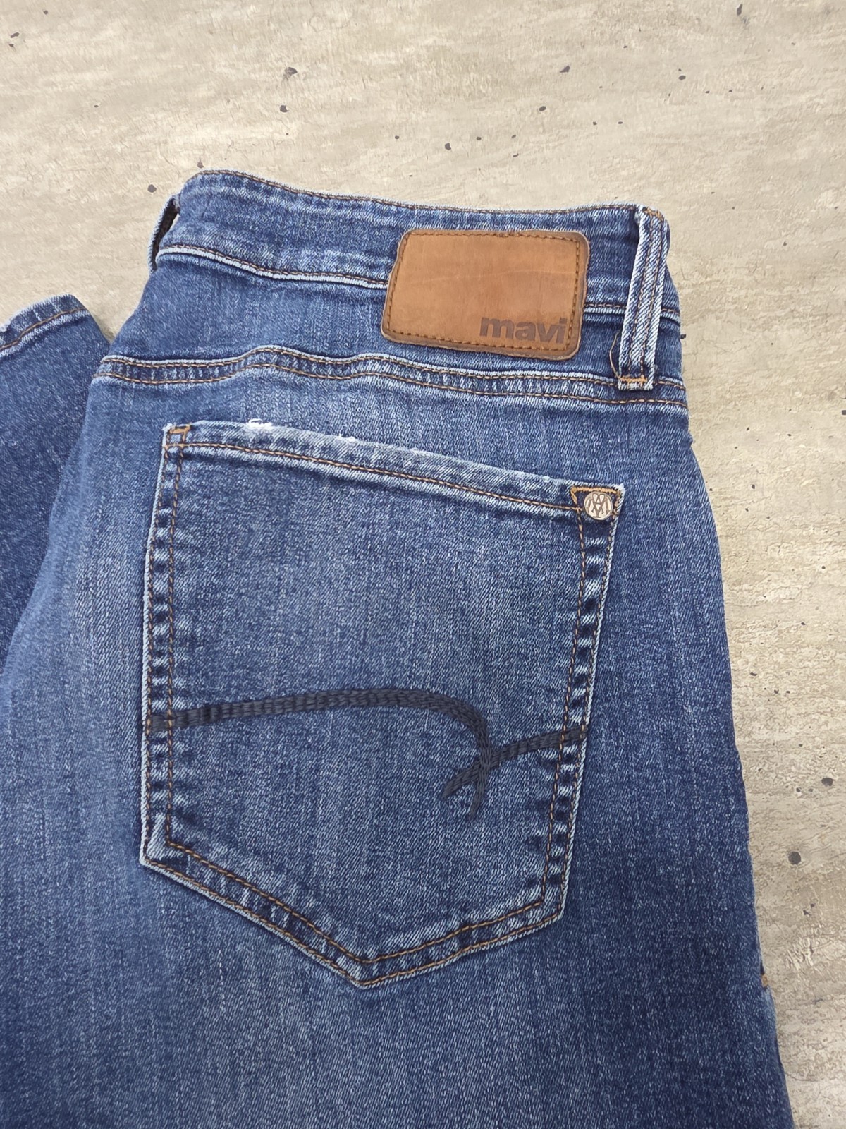 Mavi Jeans Men’s Zach Straight Leg Denim Jeans 36×32 Dark Wash 5 Pocket Zip Fly
