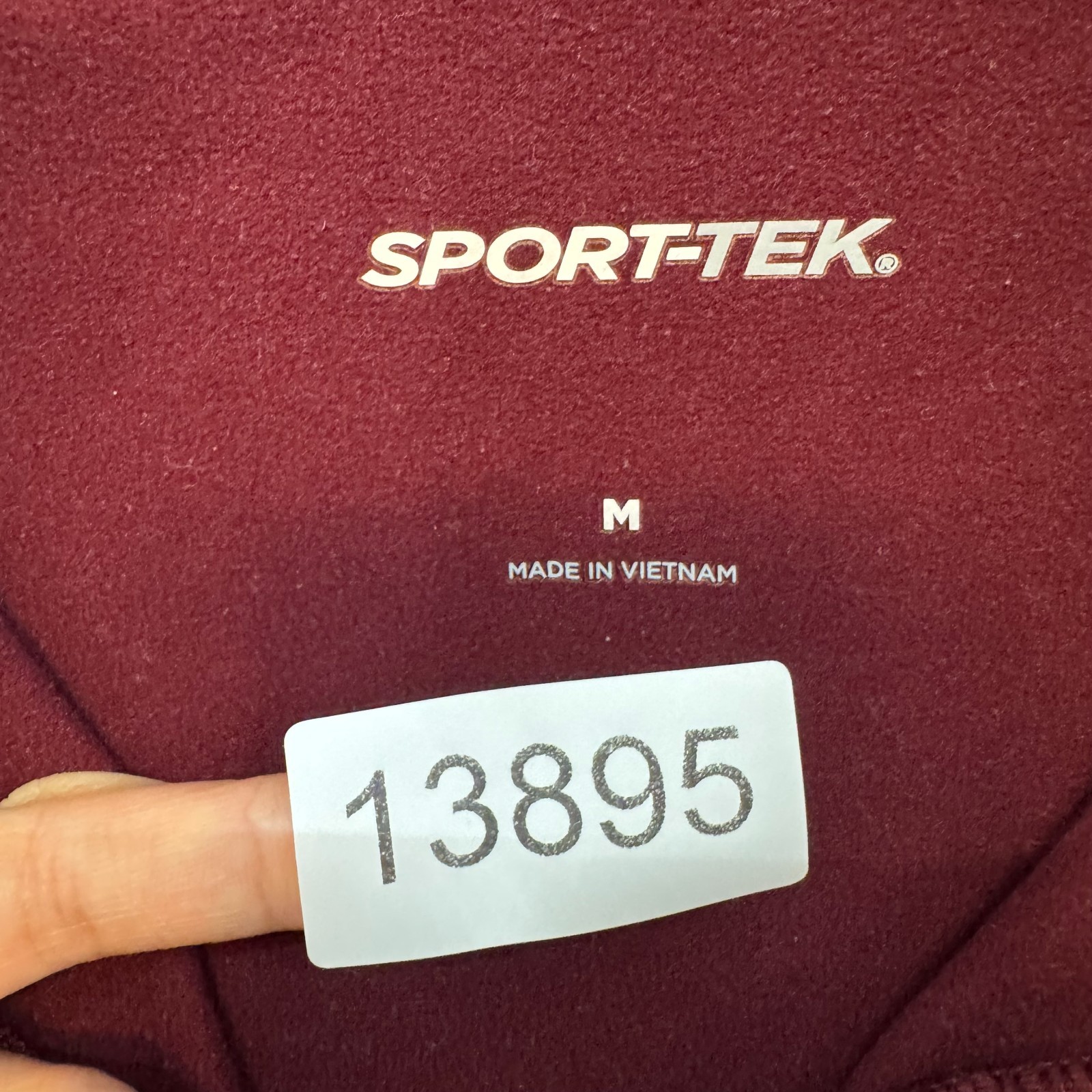 Dunkin Donuts 1/4 Zip Sweatshirt Sweater Medium Mens Red Employee Uniform