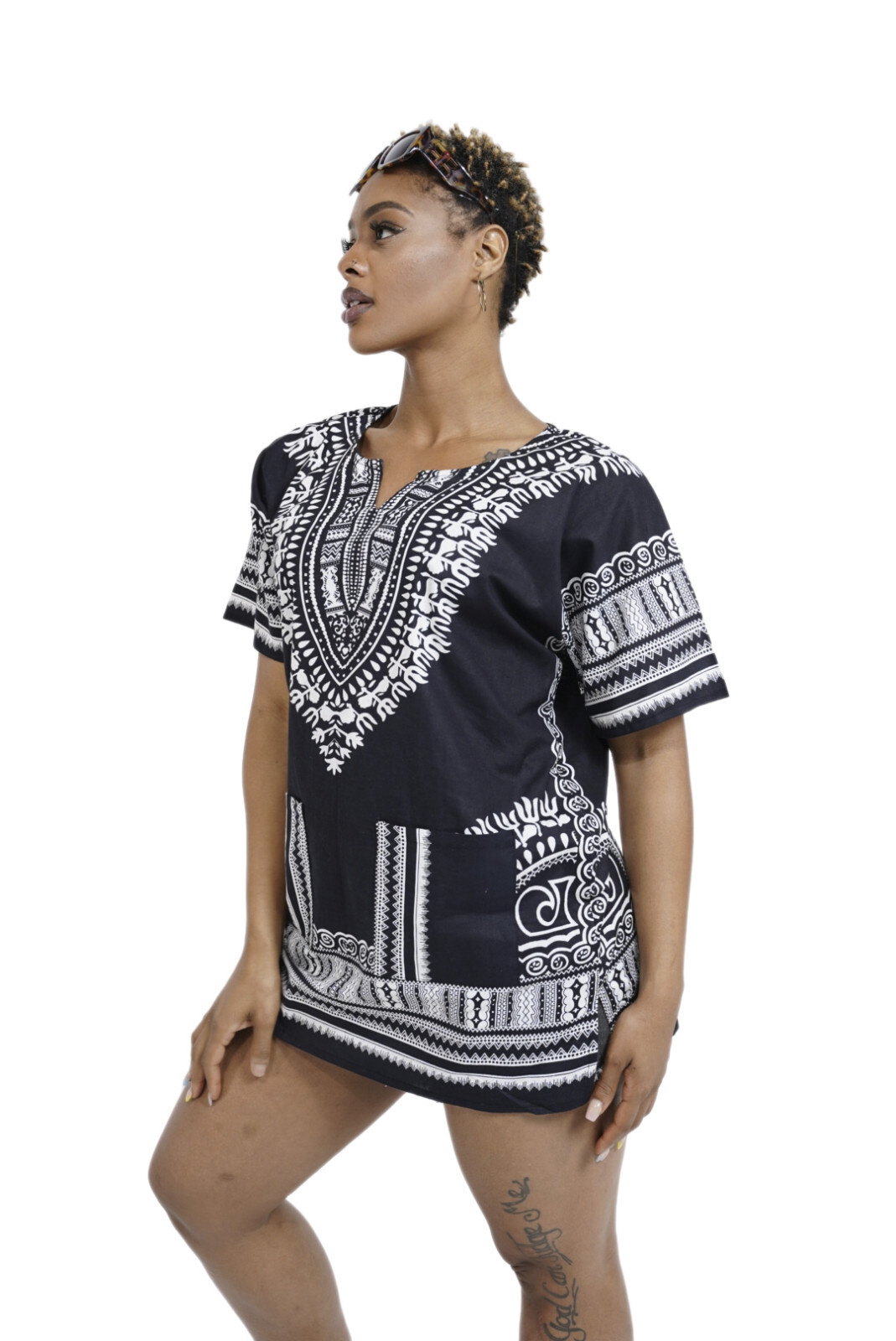 Black African Unisex Dashiki Shirt DP3578 Small to 7XL Plus Size