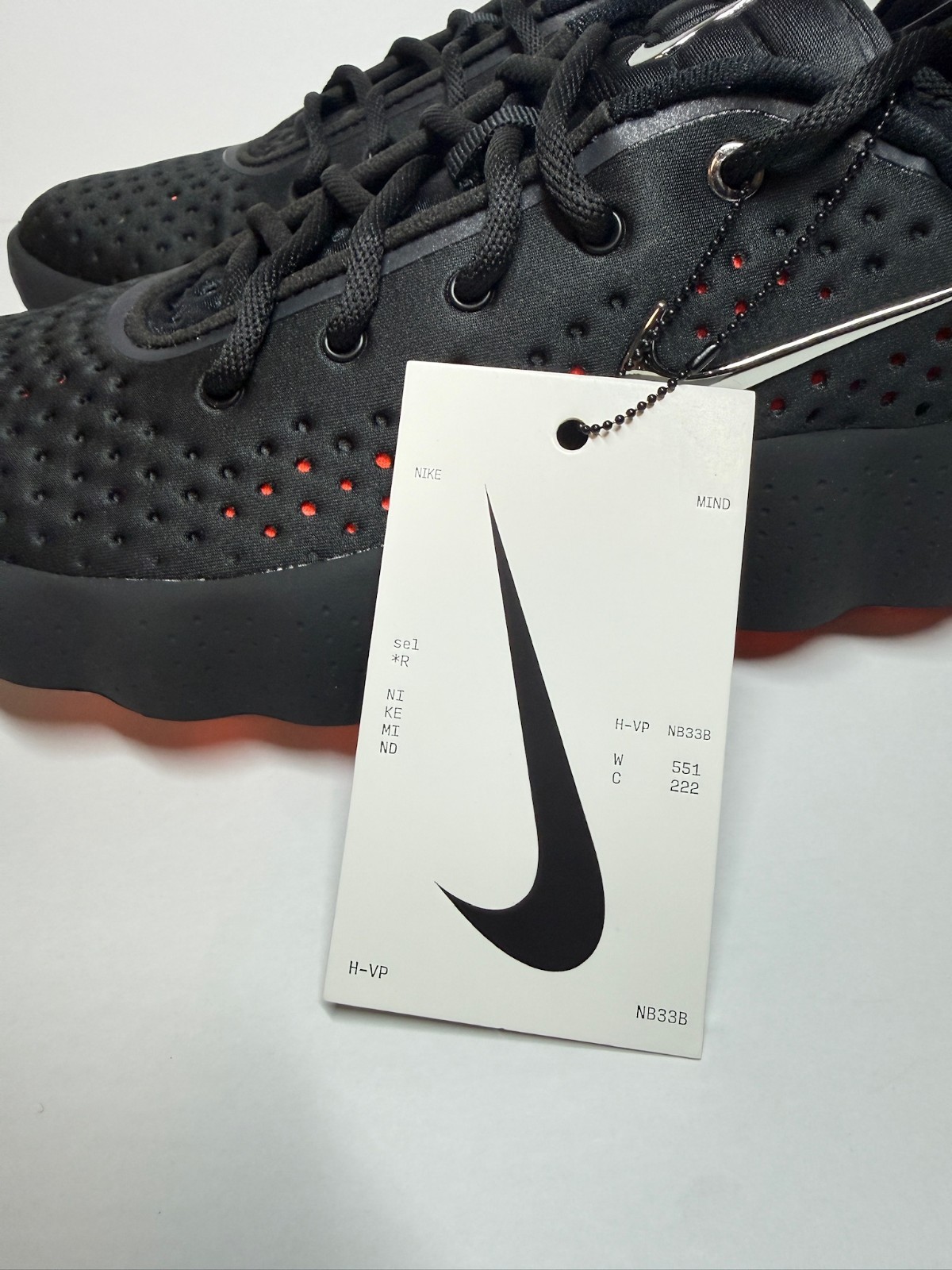 Size 9.5 and 11 Nike Mind 002 “Black Hyper Crimson” (Men’s) – IN HAND✅