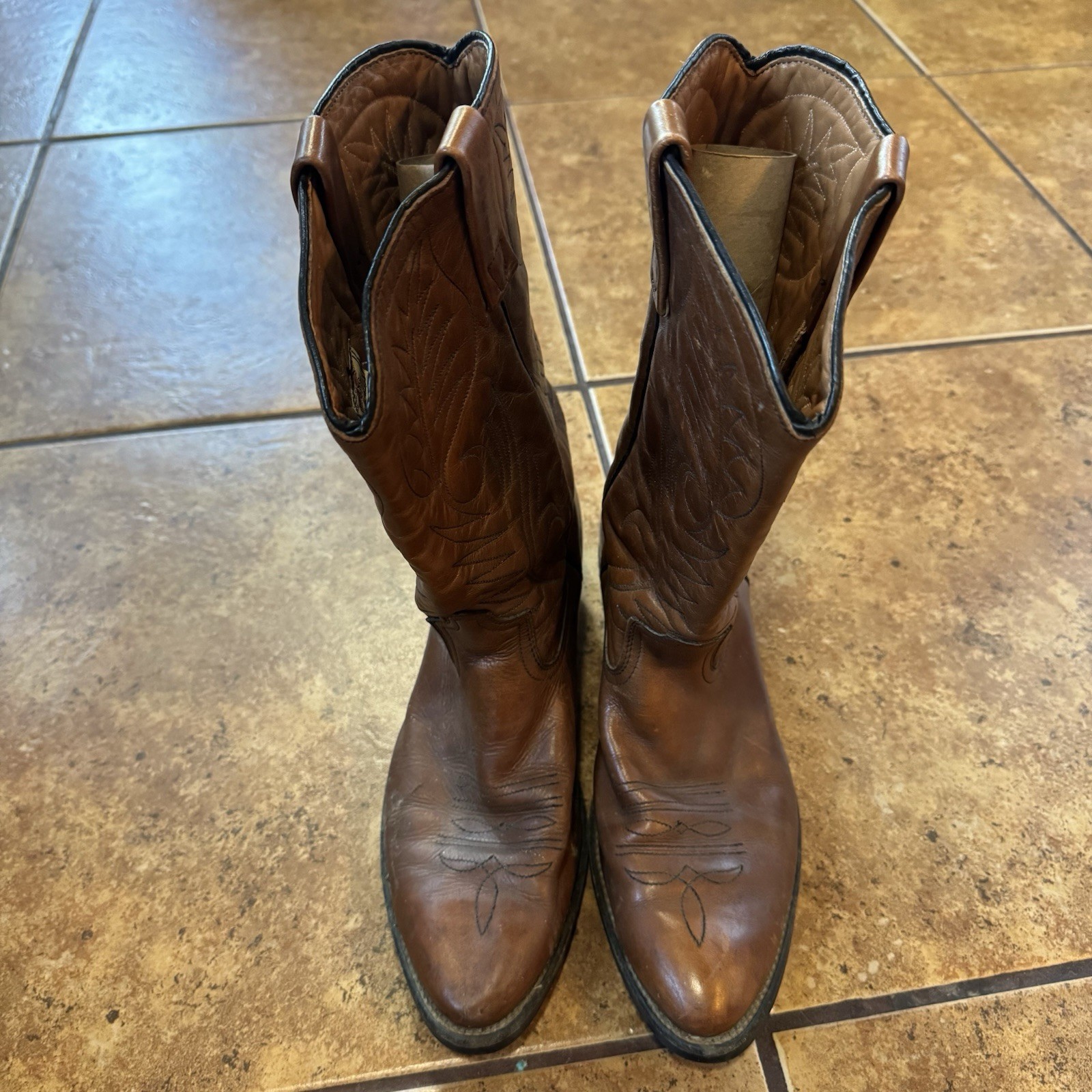 Vintage Red Wing Pecos Cowboy Boots Leather Made In USA Sz 11.5 B Western