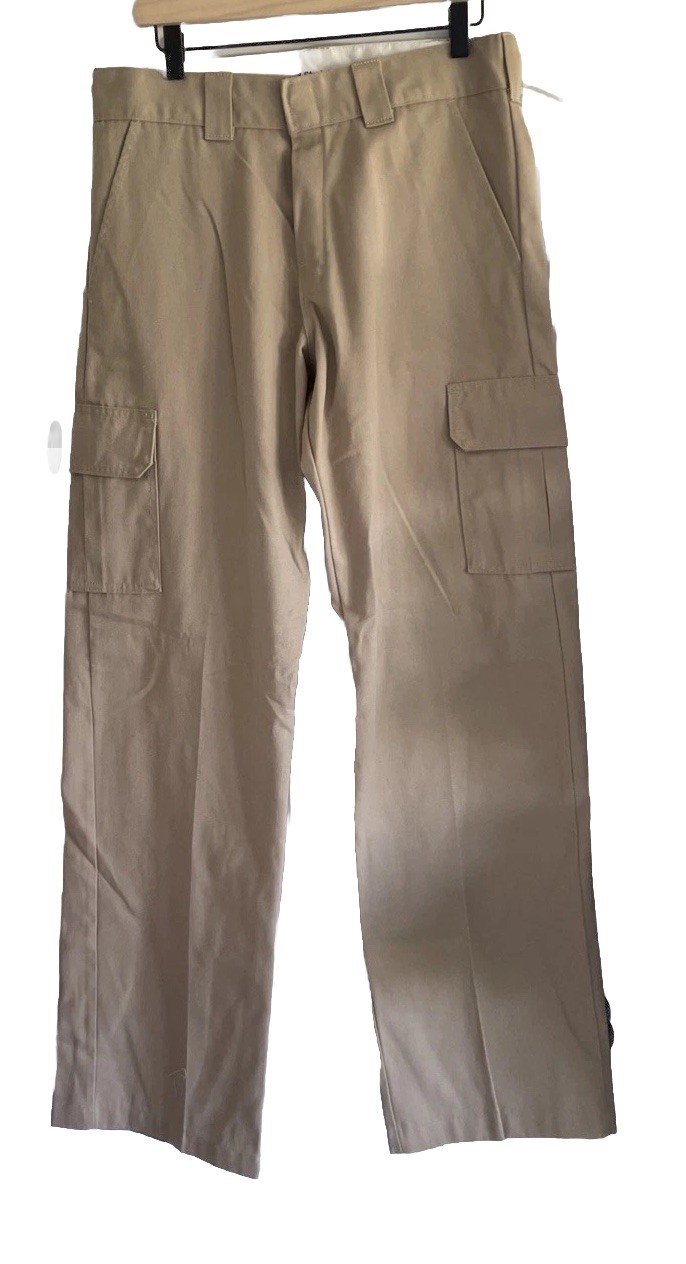 Dickies Cargo Pant 6 Pocket Relaxed Fit Straight Leg Beige Men’s 32X34 New