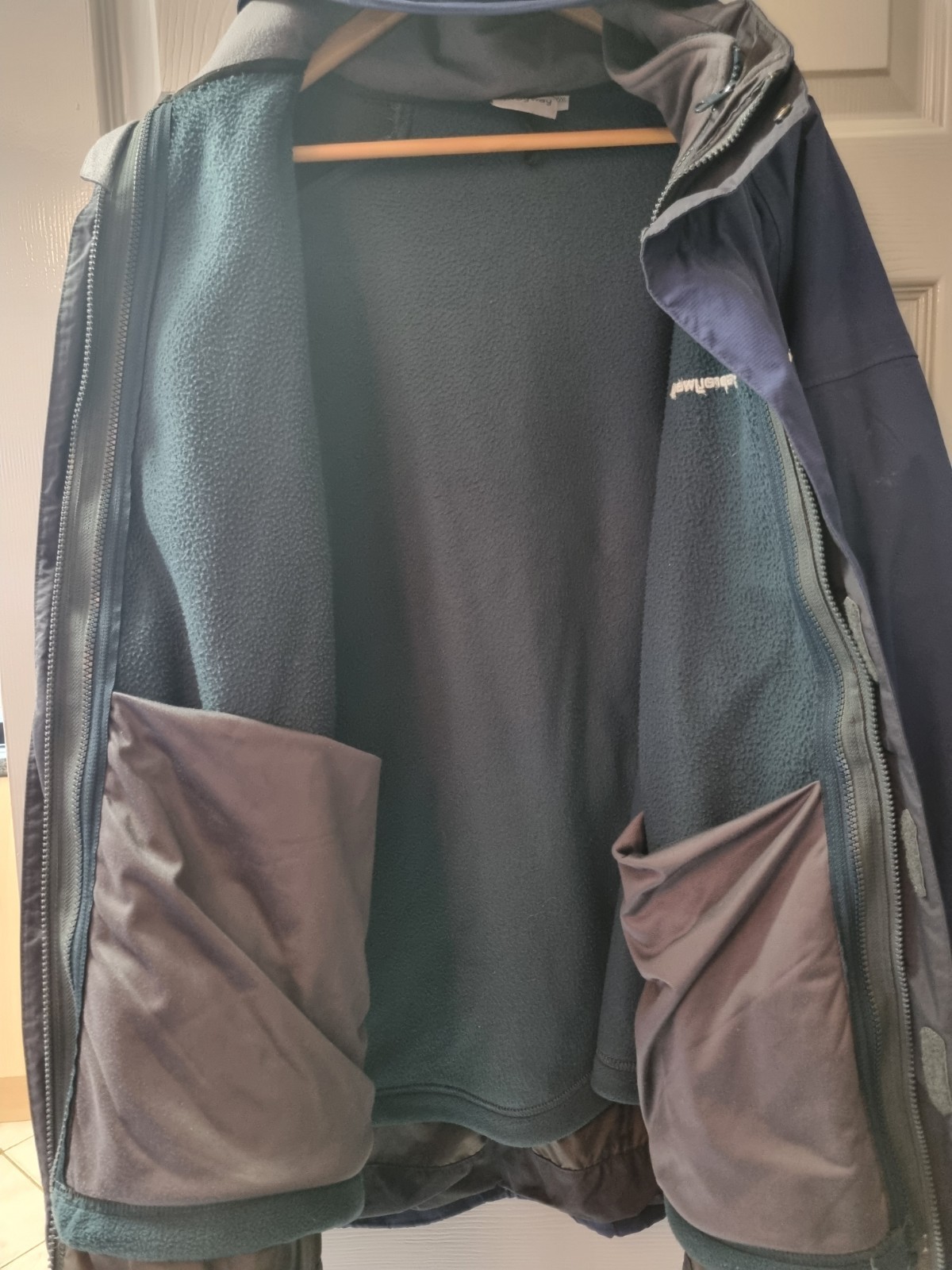 Vintage Sprayway Hydro Dry 3 In 1 Waterproof Jacket XXXL Navy Blue Inside Fleece