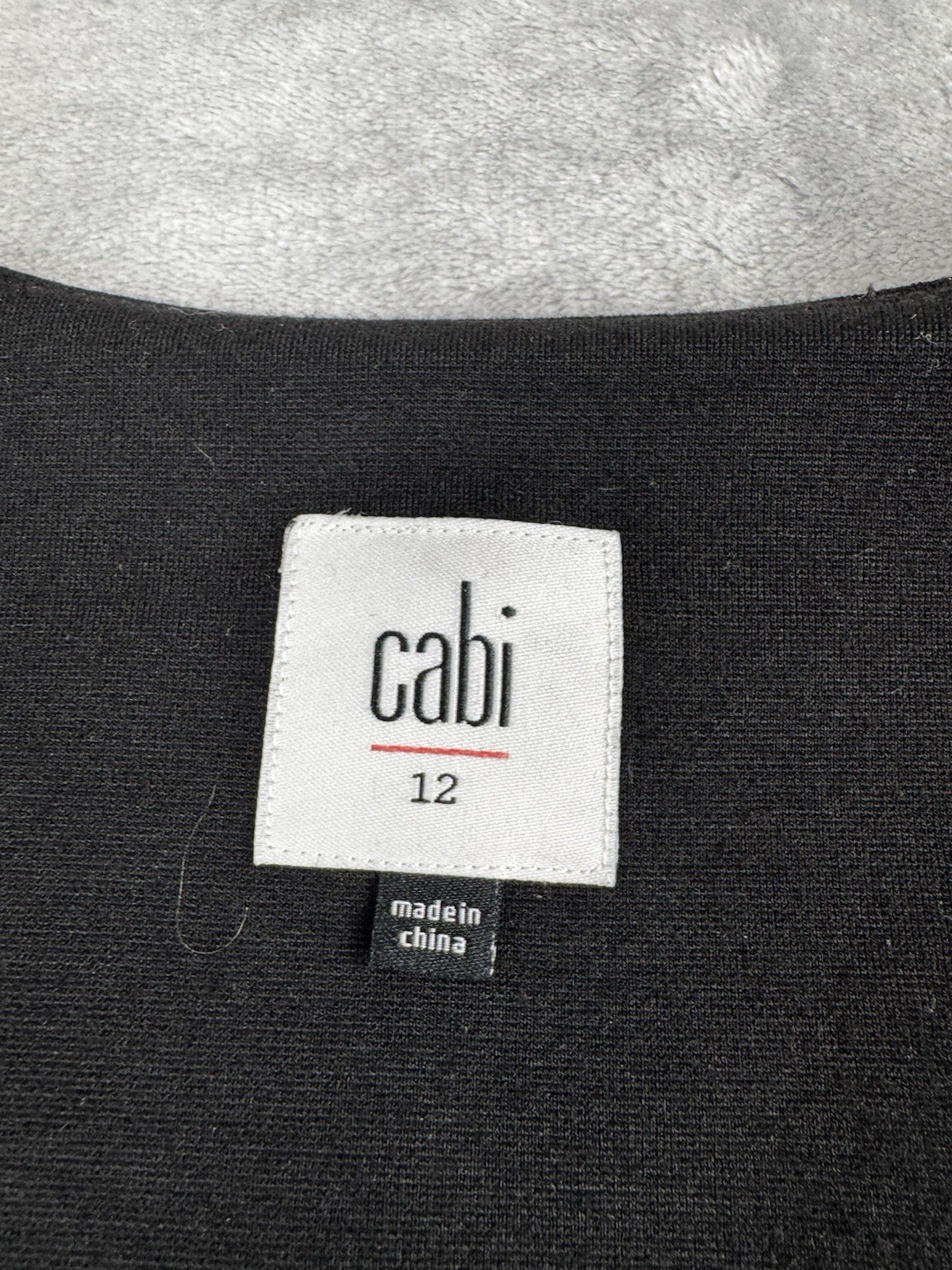 Cabi Agency Jacket Blazer 12 Black Stretch Knit Peplum Career Embellished Lapel