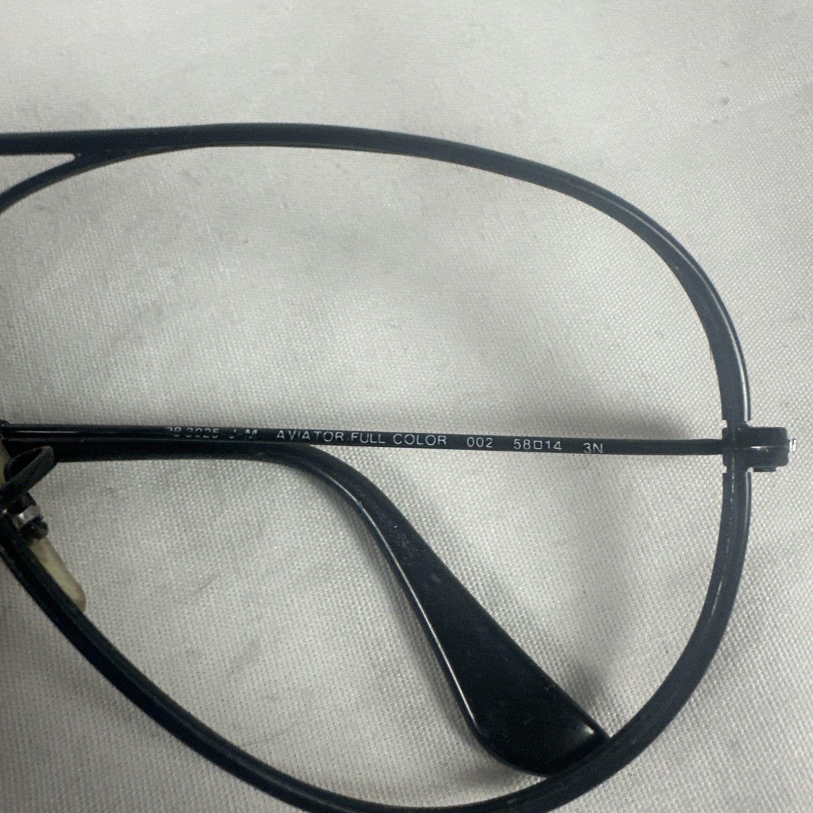 Ray-Ban RB3025 Classic Aviator Sunglasses Black 58-14 Frame Only