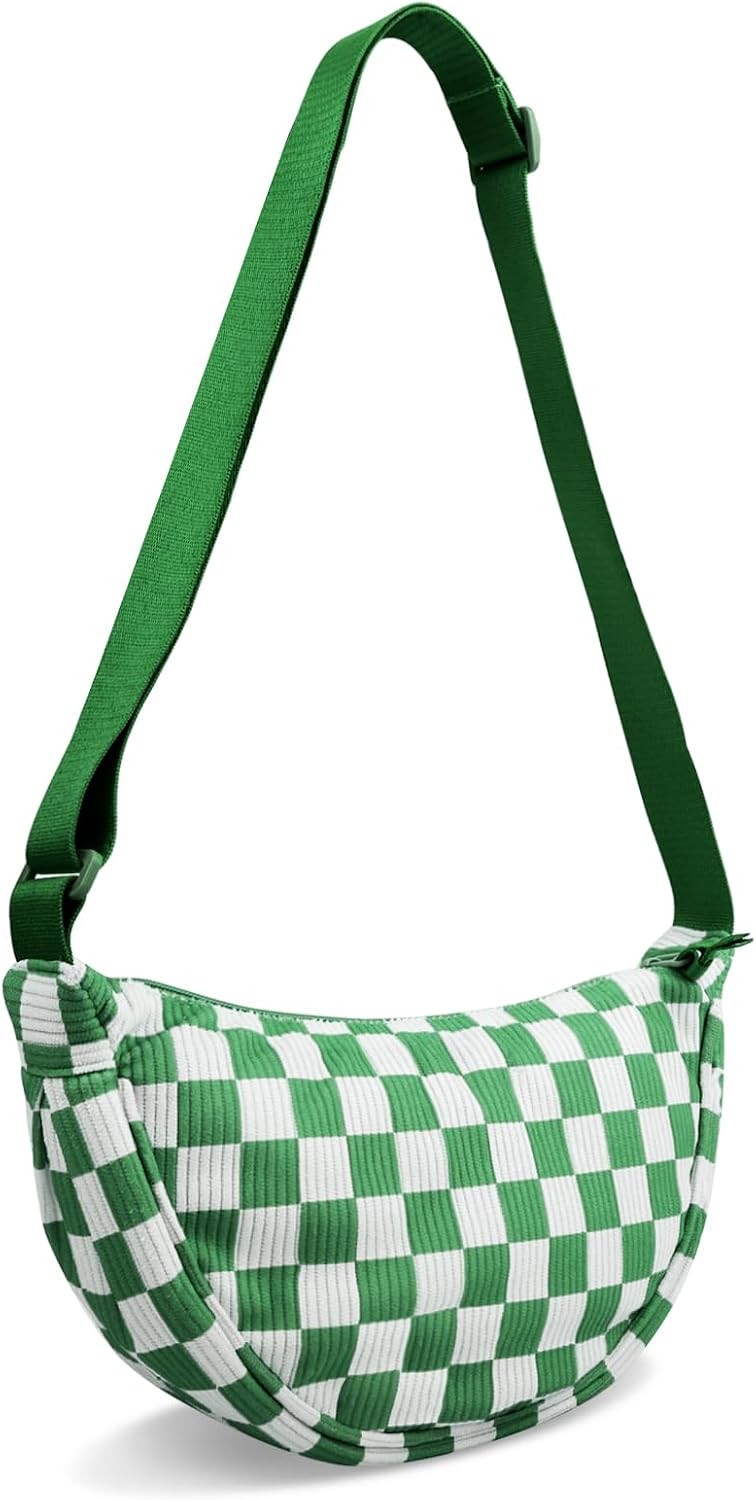 Nylon Crescent Crossbody Bag for Women Purses Trendy Men,Small Travel Sling Bag
