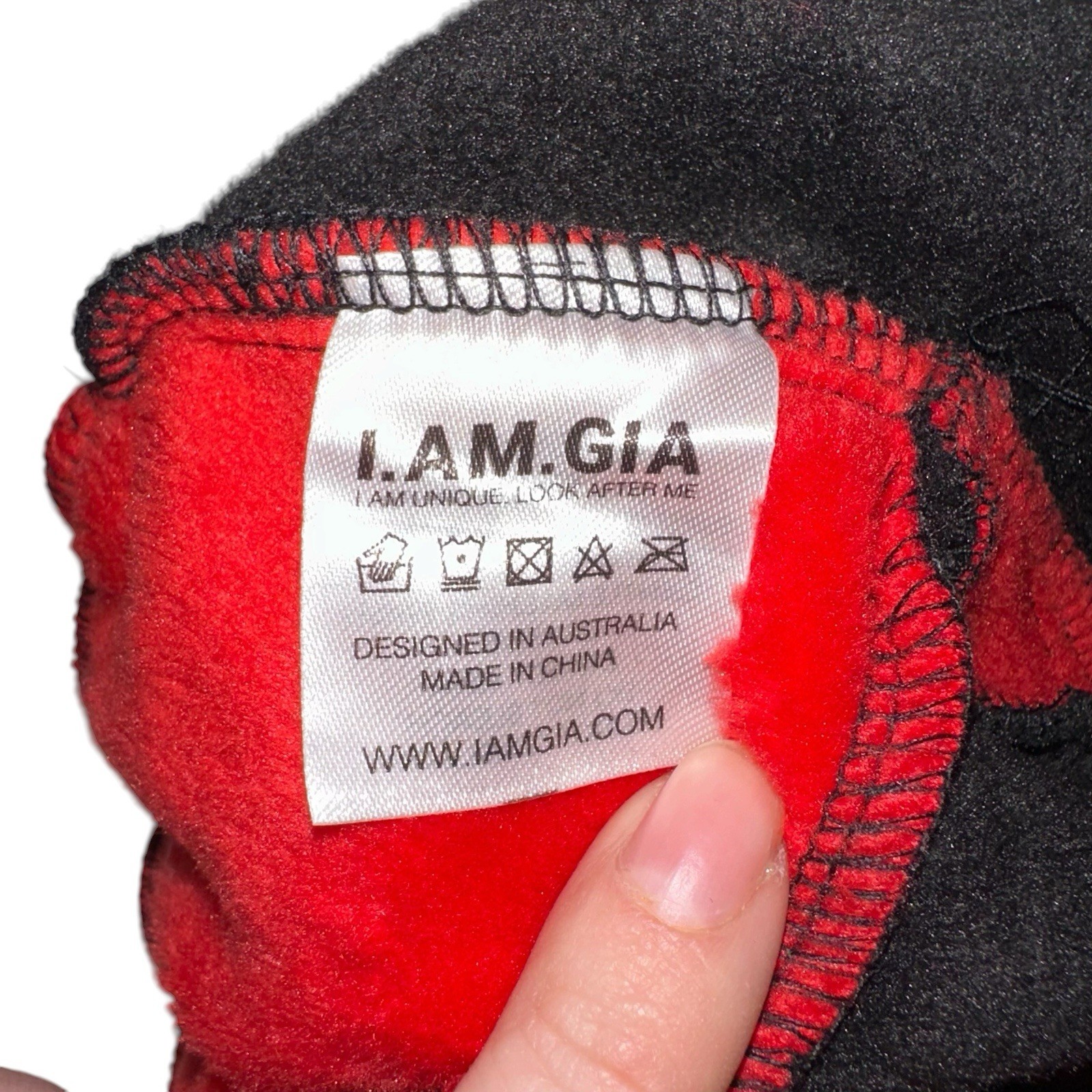 I AM GIA Red Black Silver Reflective Colorblock Hoodie Sweats Set Size XS NWT